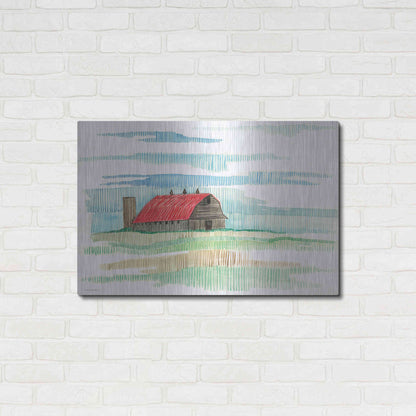 Luxe Metal Art 'Patches of Grass' by Kamdon Kreations, Metal Wall Art,36x24