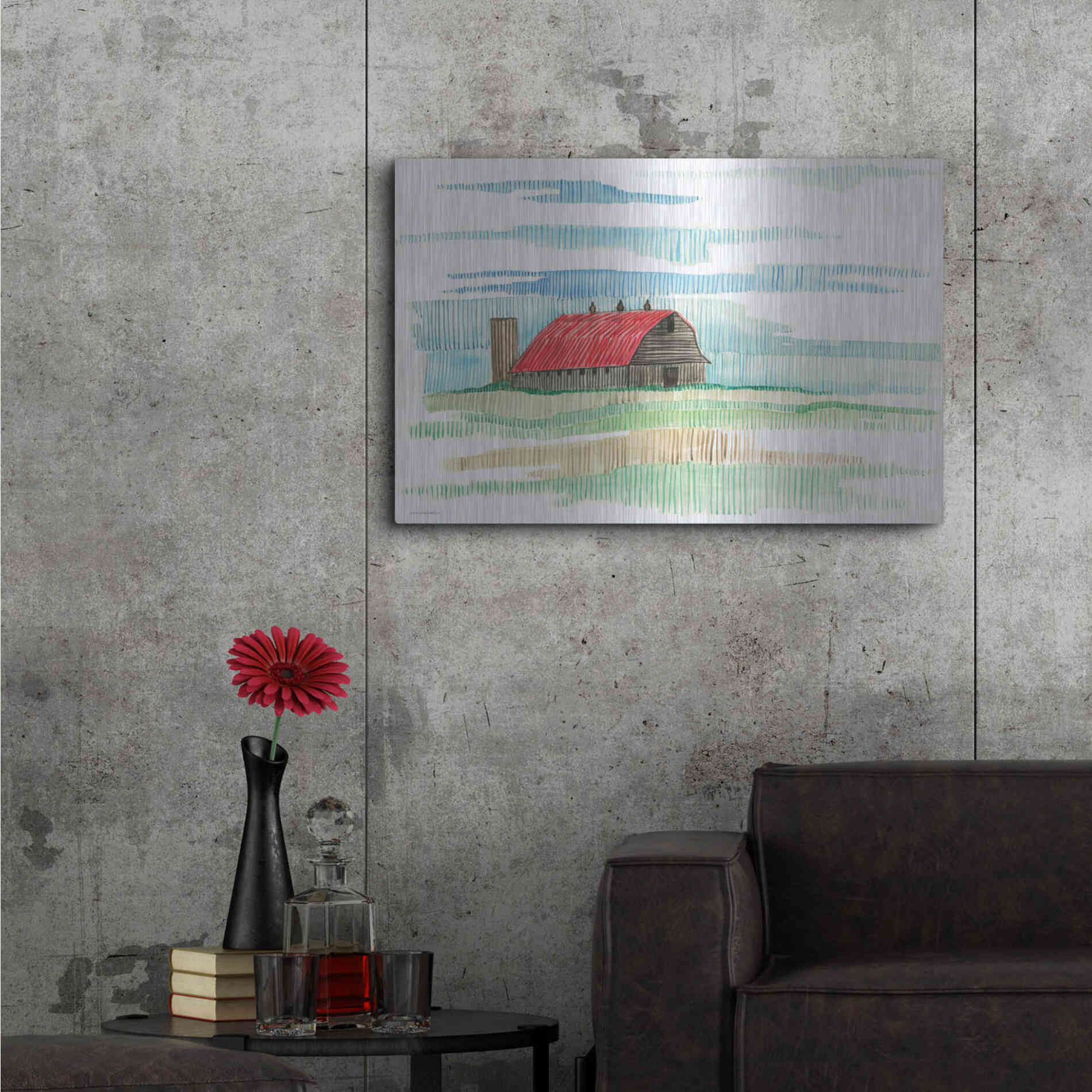 Luxe Metal Art 'Patches of Grass' by Kamdon Kreations, Metal Wall Art,36x24