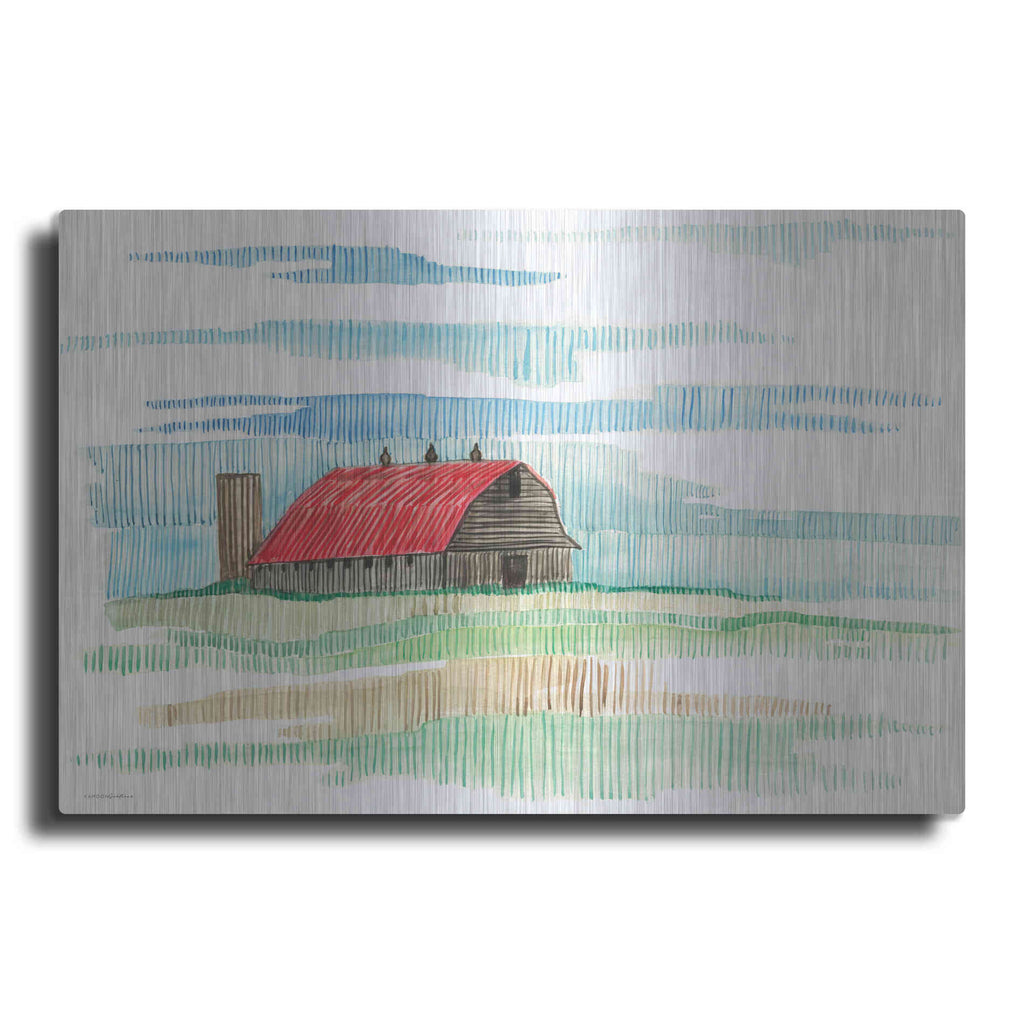 Luxe Metal Art 'Patches of Grass' by Kamdon Kreations, Metal Wall Art