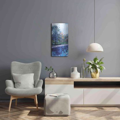 Luxe Metal Art 'Mile River 1' by Kamdon Kreations, Metal Wall Art,12x24