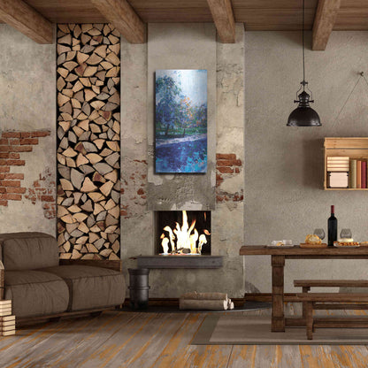 Luxe Metal Art 'Mile River 1' by Kamdon Kreations, Metal Wall Art,24x48