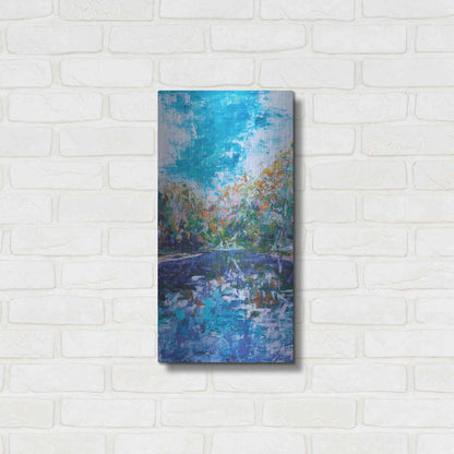 Luxe Metal Art 'Mile River 2' by Kamdon Kreations, Metal Wall Art,12x24