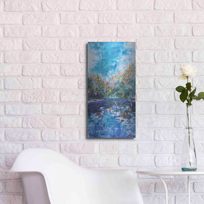 Luxe Metal Art 'Mile River 2' by Kamdon Kreations, Metal Wall Art,12x24