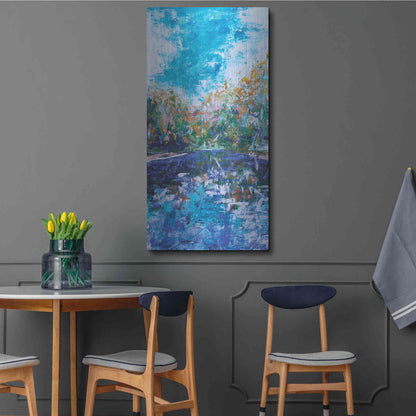 Luxe Metal Art 'Mile River 2' by Kamdon Kreations, Metal Wall Art,24x48