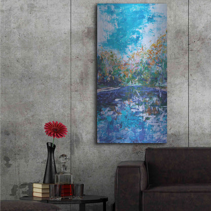 Luxe Metal Art 'Mile River 2' by Kamdon Kreations, Metal Wall Art,24x48