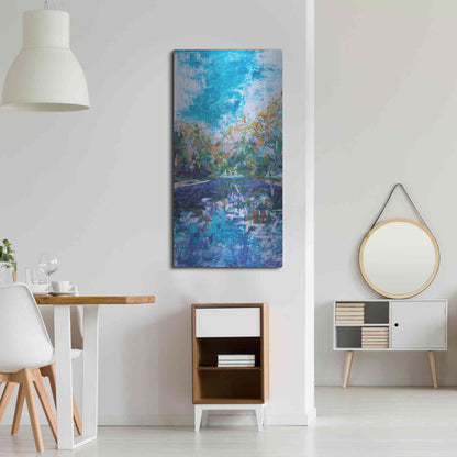 Luxe Metal Art 'Mile River 2' by Kamdon Kreations, Metal Wall Art,24x48