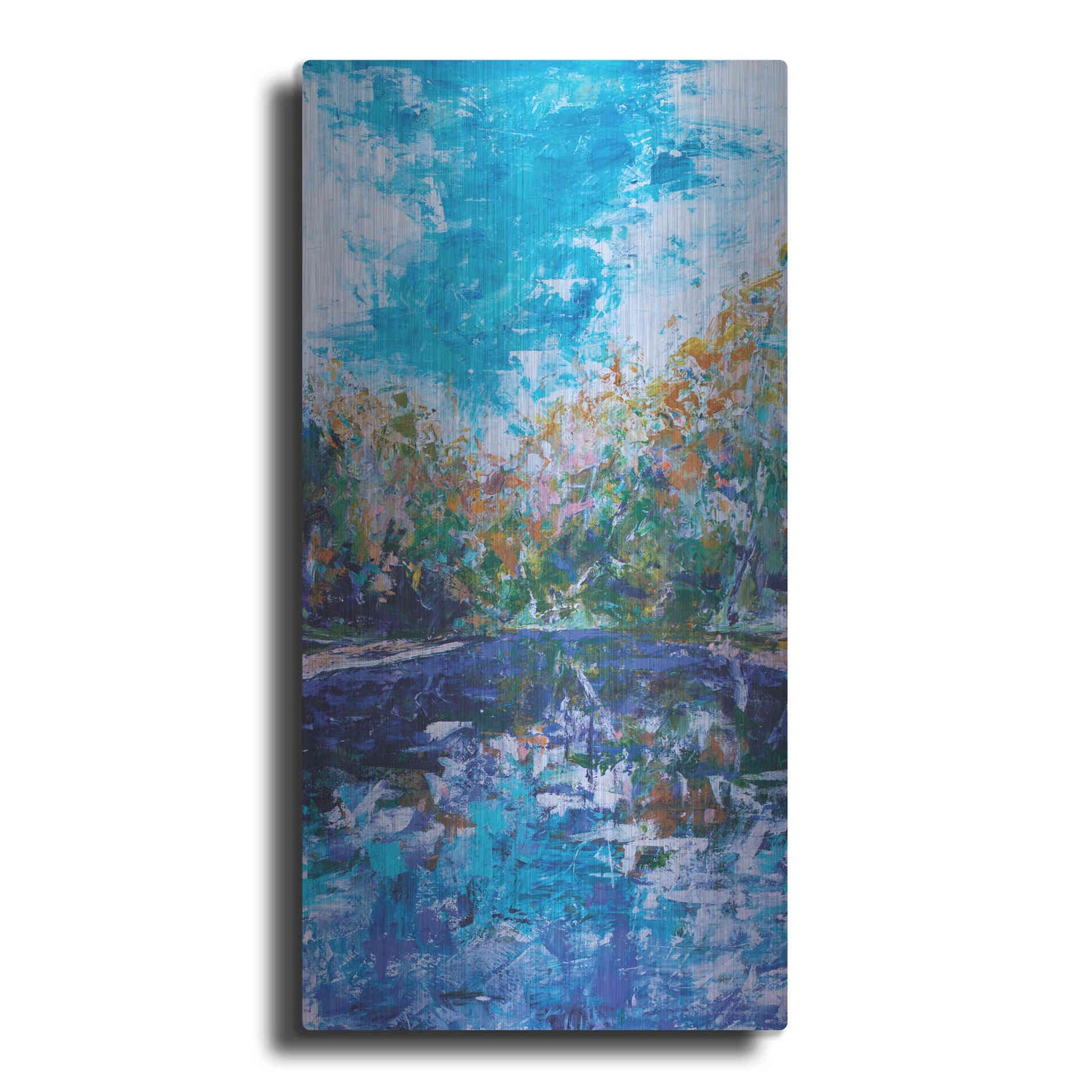 Luxe Metal Art 'Mile River 2' by Kamdon Kreations, Metal Wall Art