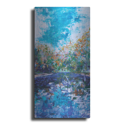 Luxe Metal Art 'Mile River 2' by Kamdon Kreations, Metal Wall Art