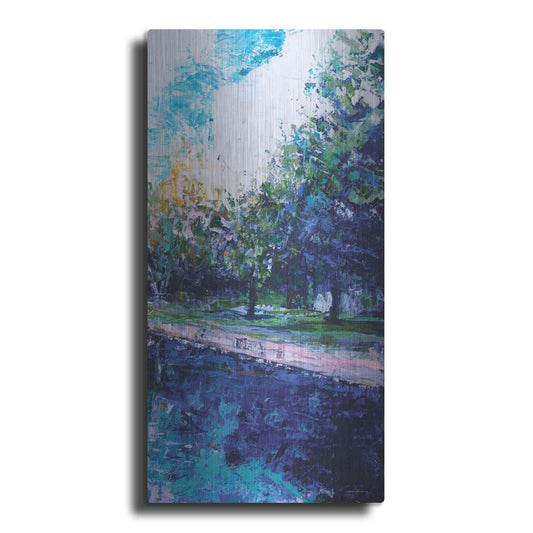 Luxe Metal Art 'Mile River 3' by Kamdon Kreations, Metal Wall Art