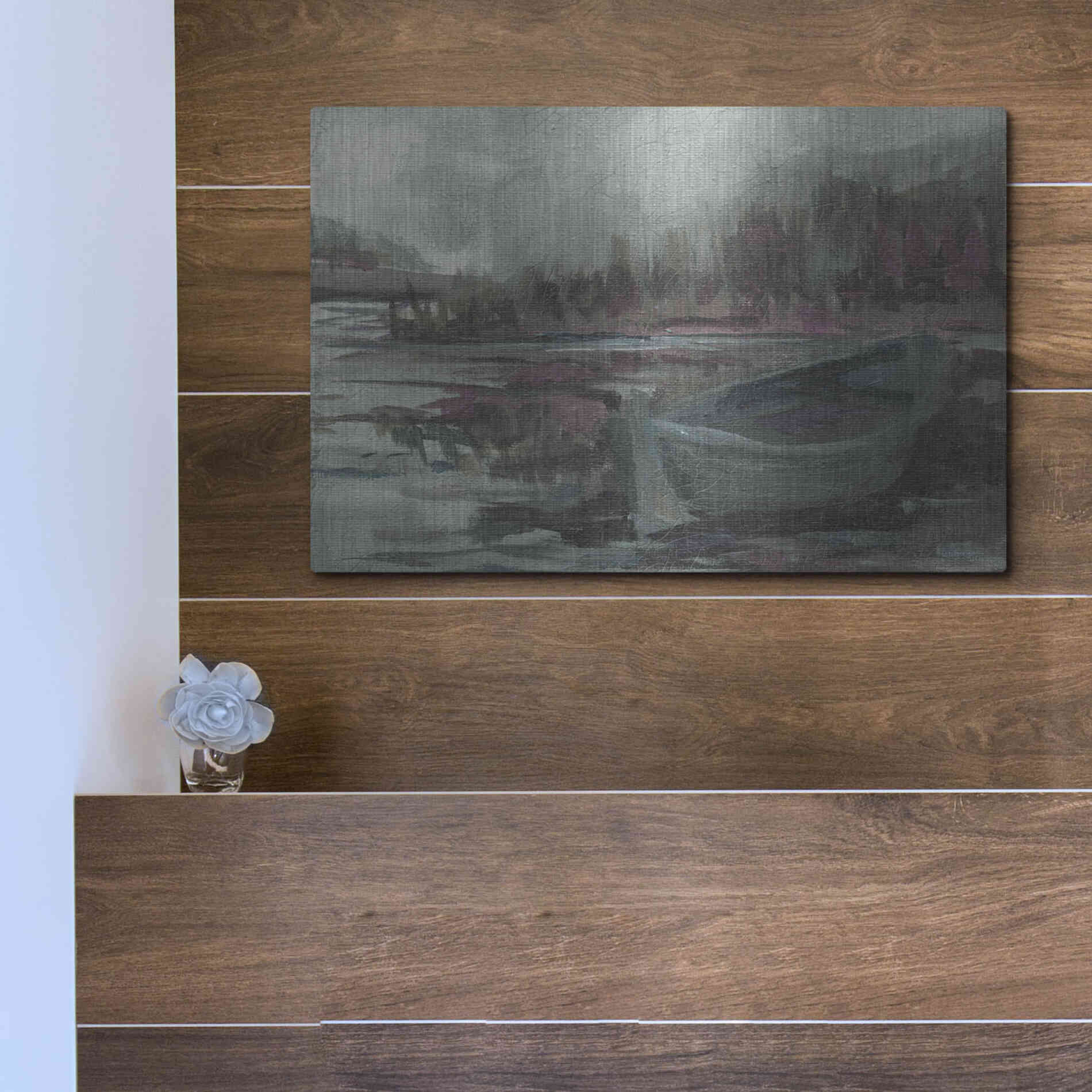 Luxe Metal Art 'Old Fishing Boat' by Kamdon Kreations, Metal Wall Art,16x12