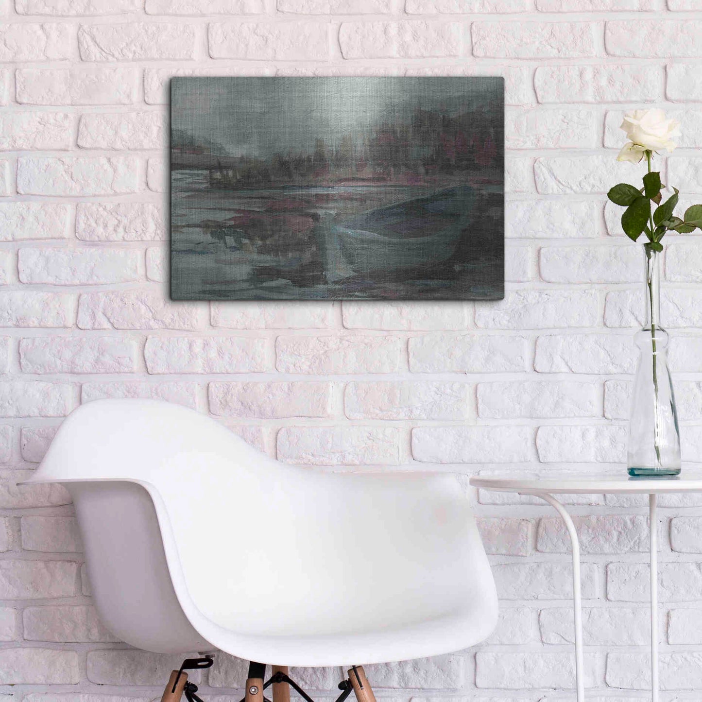 Luxe Metal Art 'Old Fishing Boat' by Kamdon Kreations, Metal Wall Art,24x16