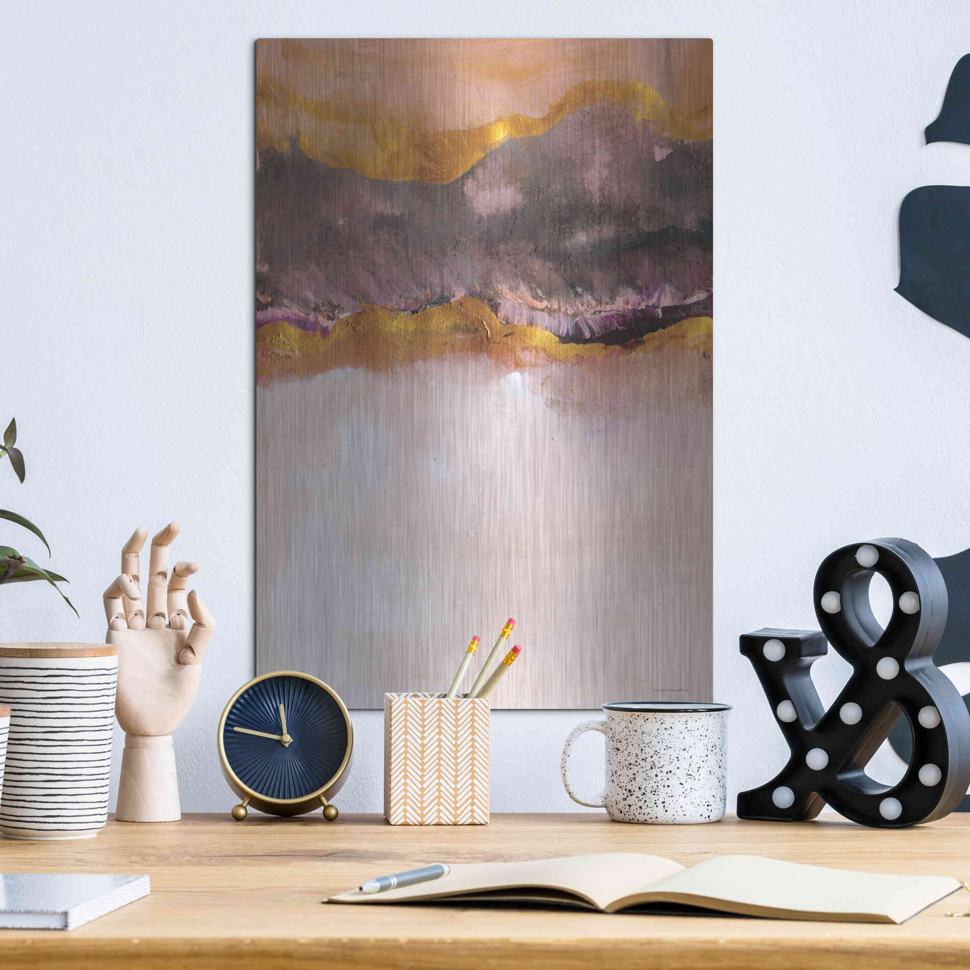 Luxe Metal Art 'Calm Below Deck' by Kamdon Kreations, Metal Wall Art,12x16