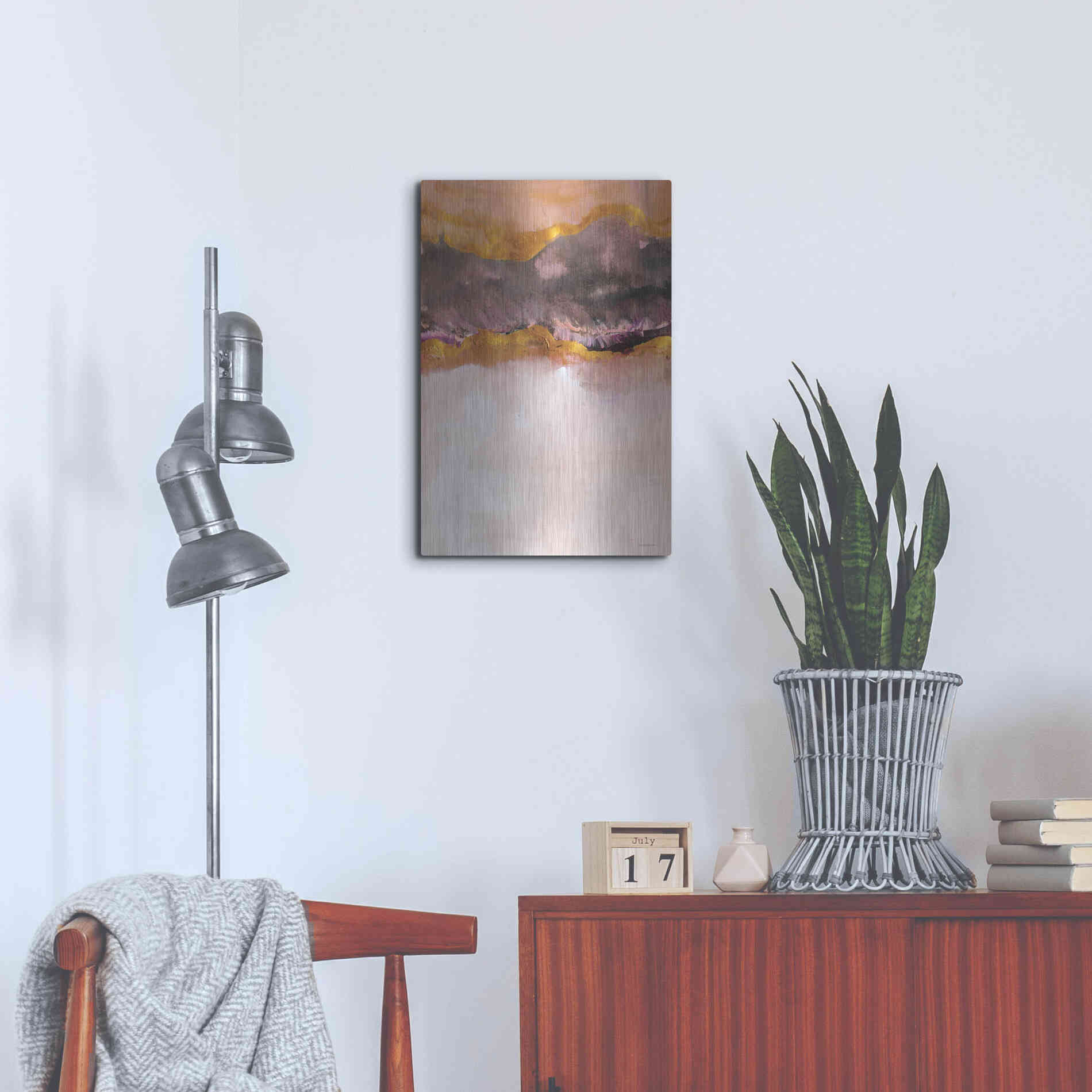 Luxe Metal Art 'Calm Below Deck' by Kamdon Kreations, Metal Wall Art,16x24