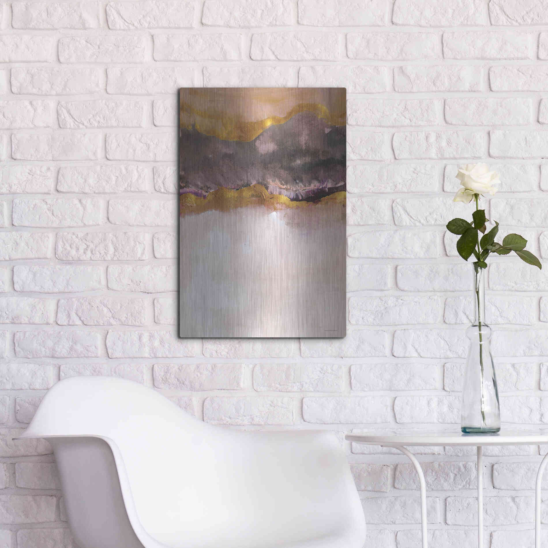 Luxe Metal Art 'Calm Below Deck' by Kamdon Kreations, Metal Wall Art,16x24