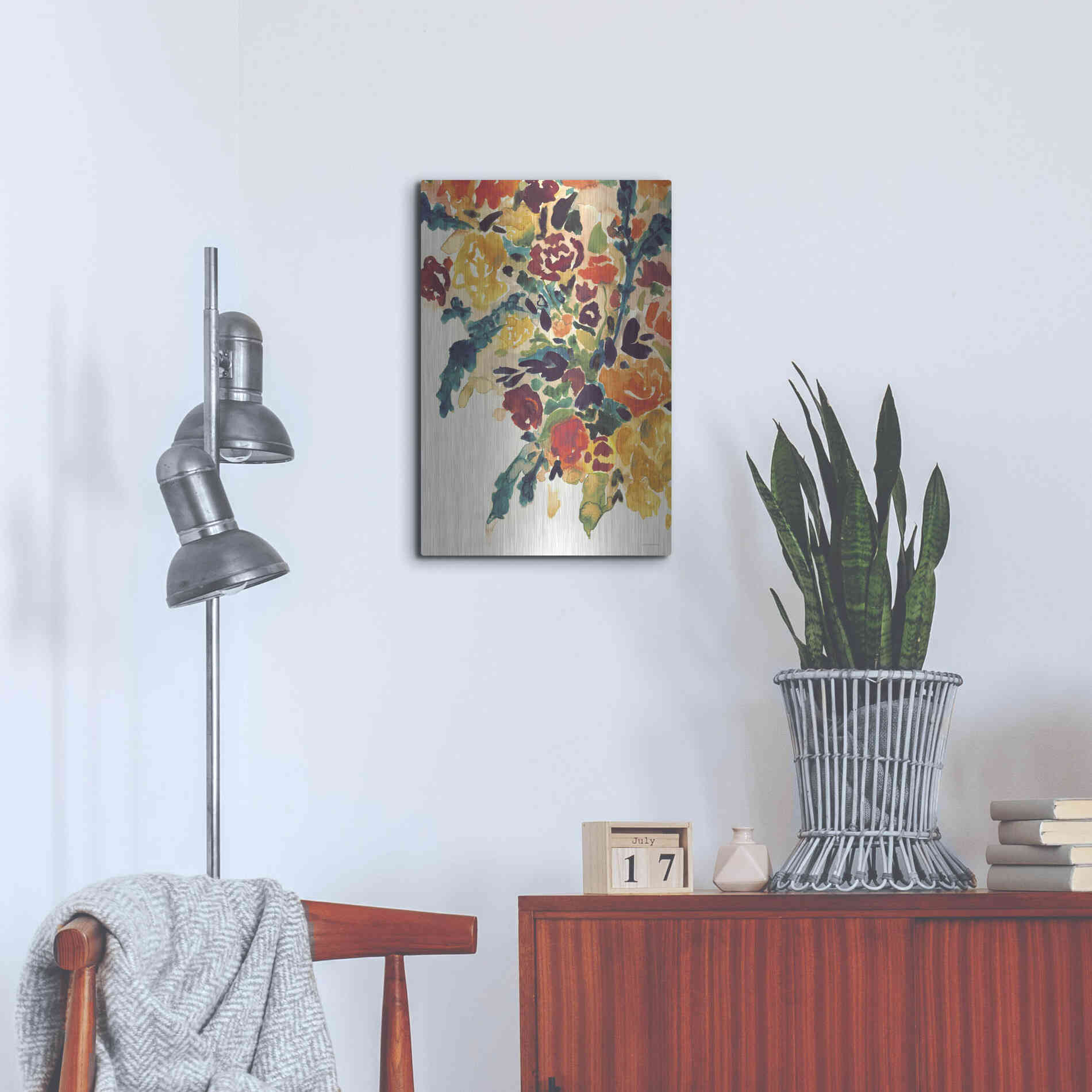Luxe Metal Art 'In an Instant   ' by Kamdon Kreations, Metal Wall Art,16x24