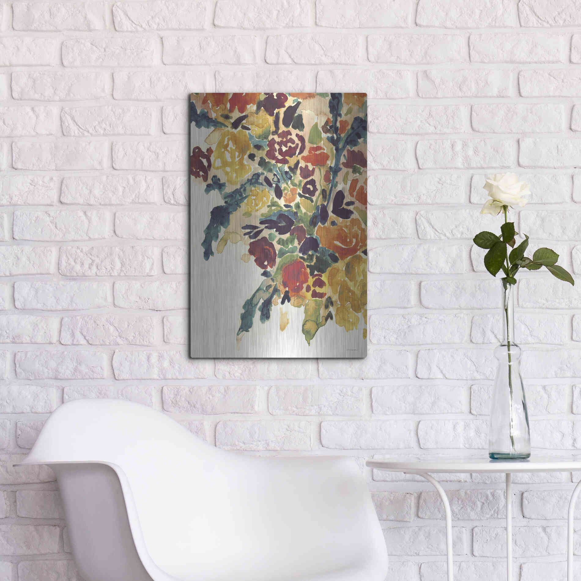 Luxe Metal Art 'In an Instant   ' by Kamdon Kreations, Metal Wall Art,16x24