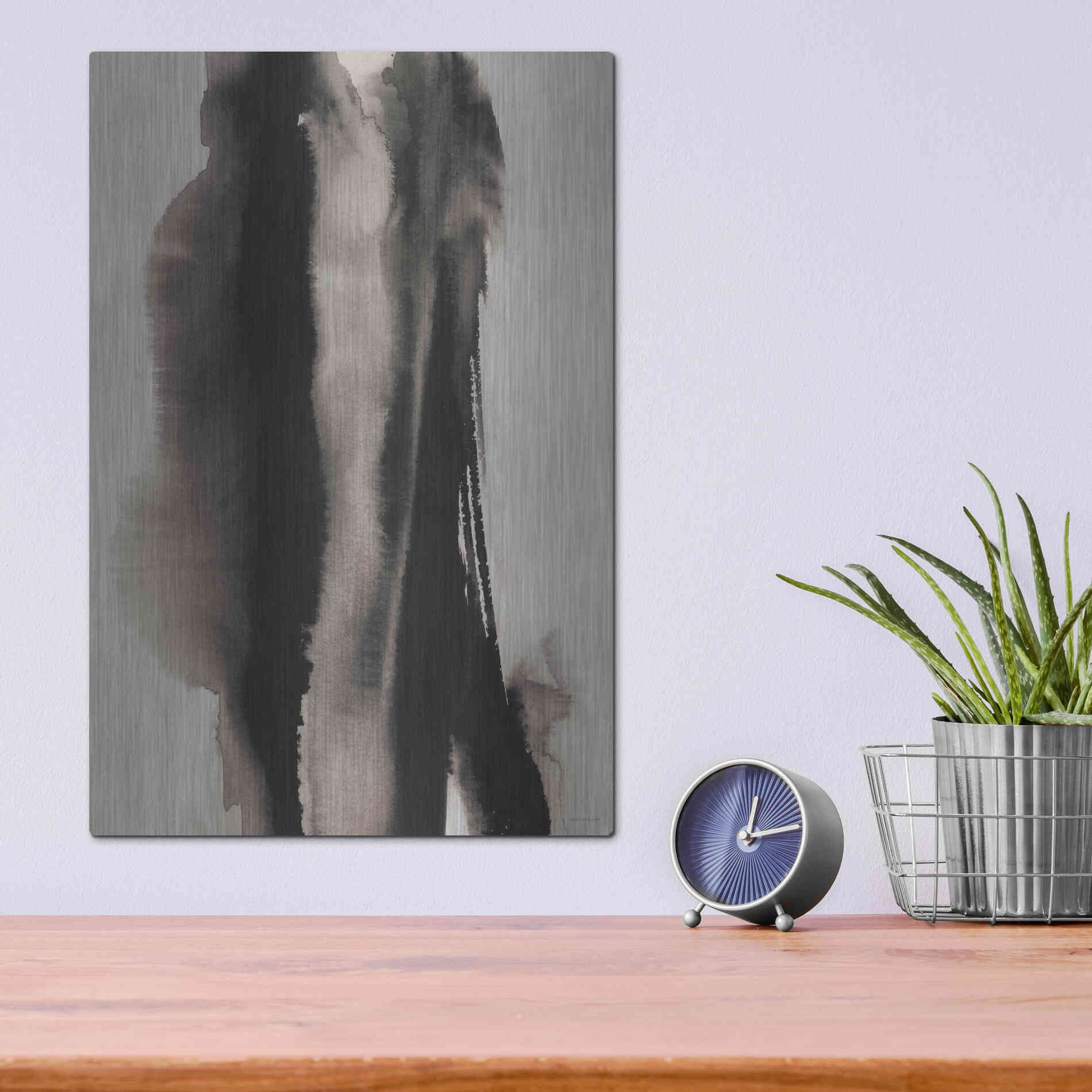 Luxe Metal Art 'Inhale, Exhale' by Kamdon Kreations, Metal Wall Art,12x16