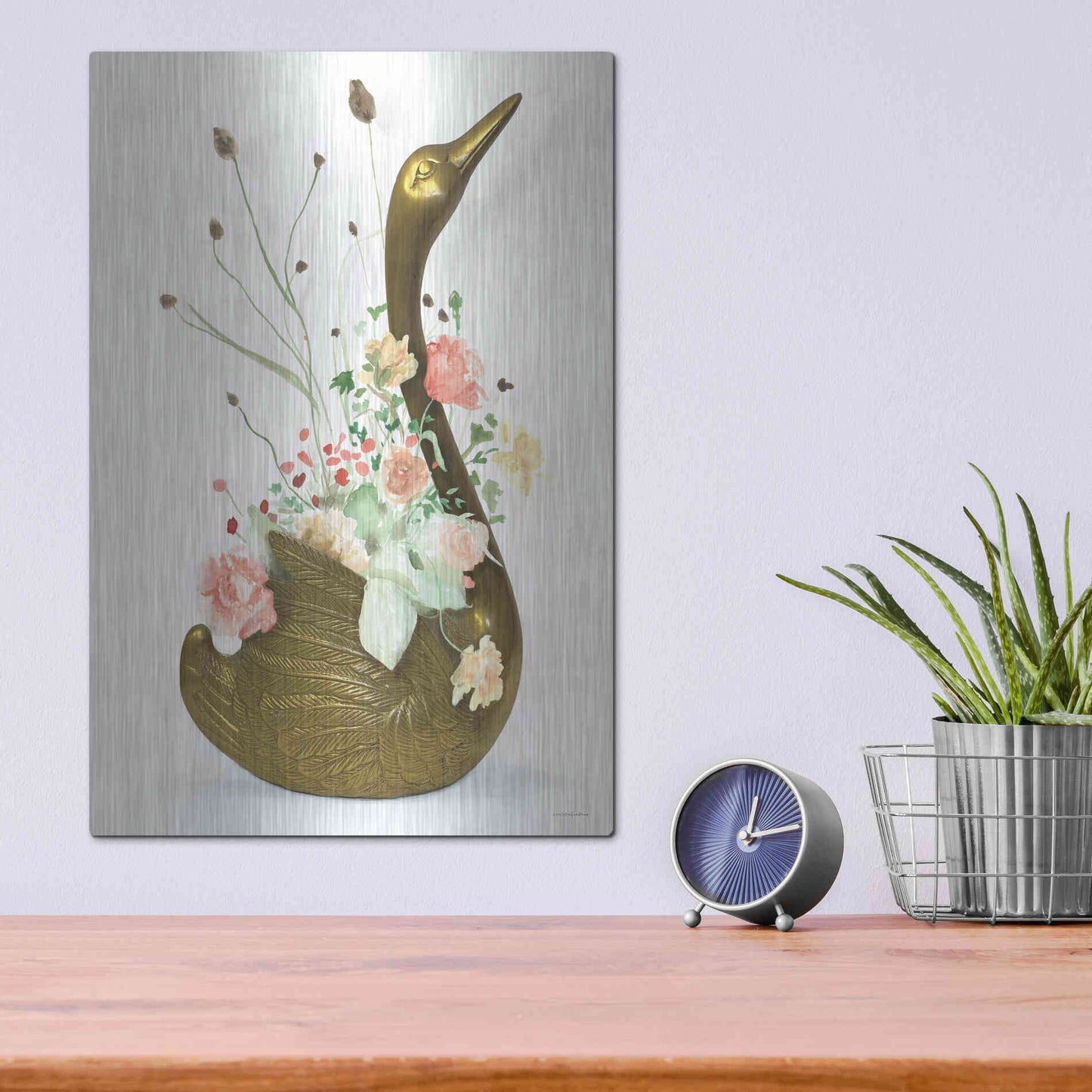 Luxe Metal Art 'She was Never Ugly' by Kamdon Kreations, Metal Wall Art,12x16