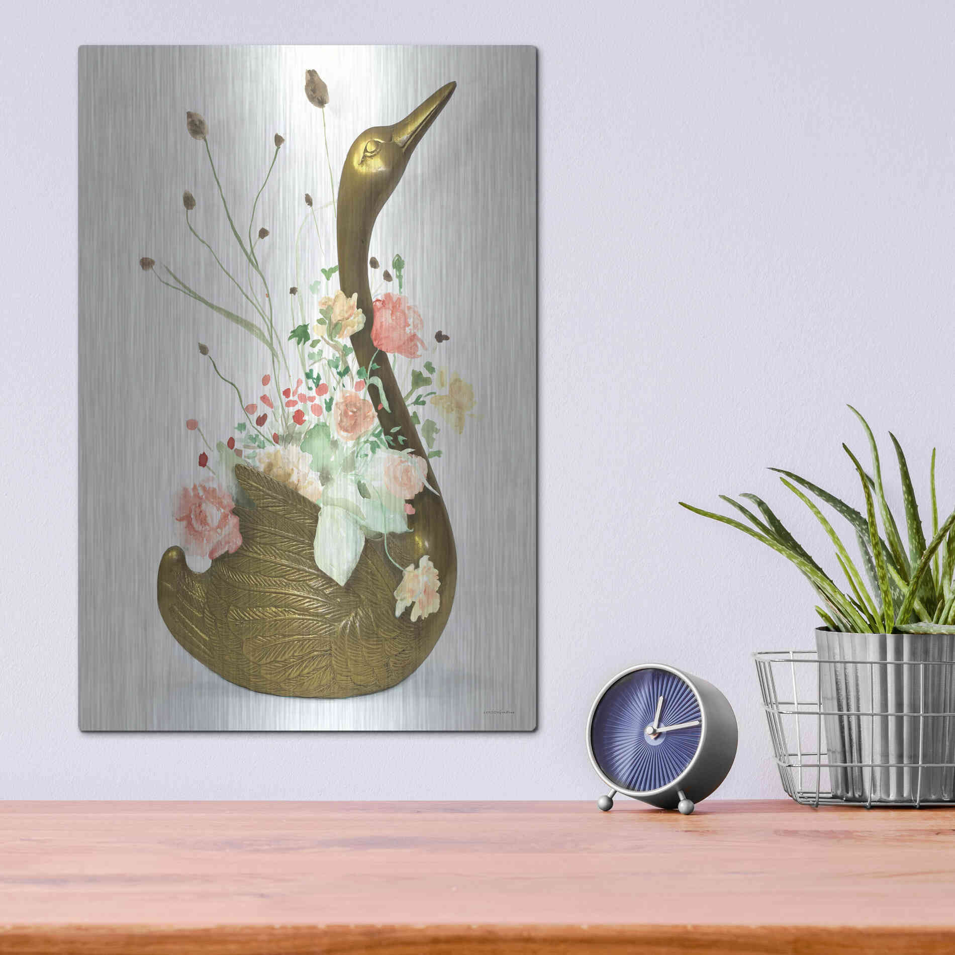 Luxe Metal Art 'She was Never Ugly' by Kamdon Kreations, Metal Wall Art,12x16