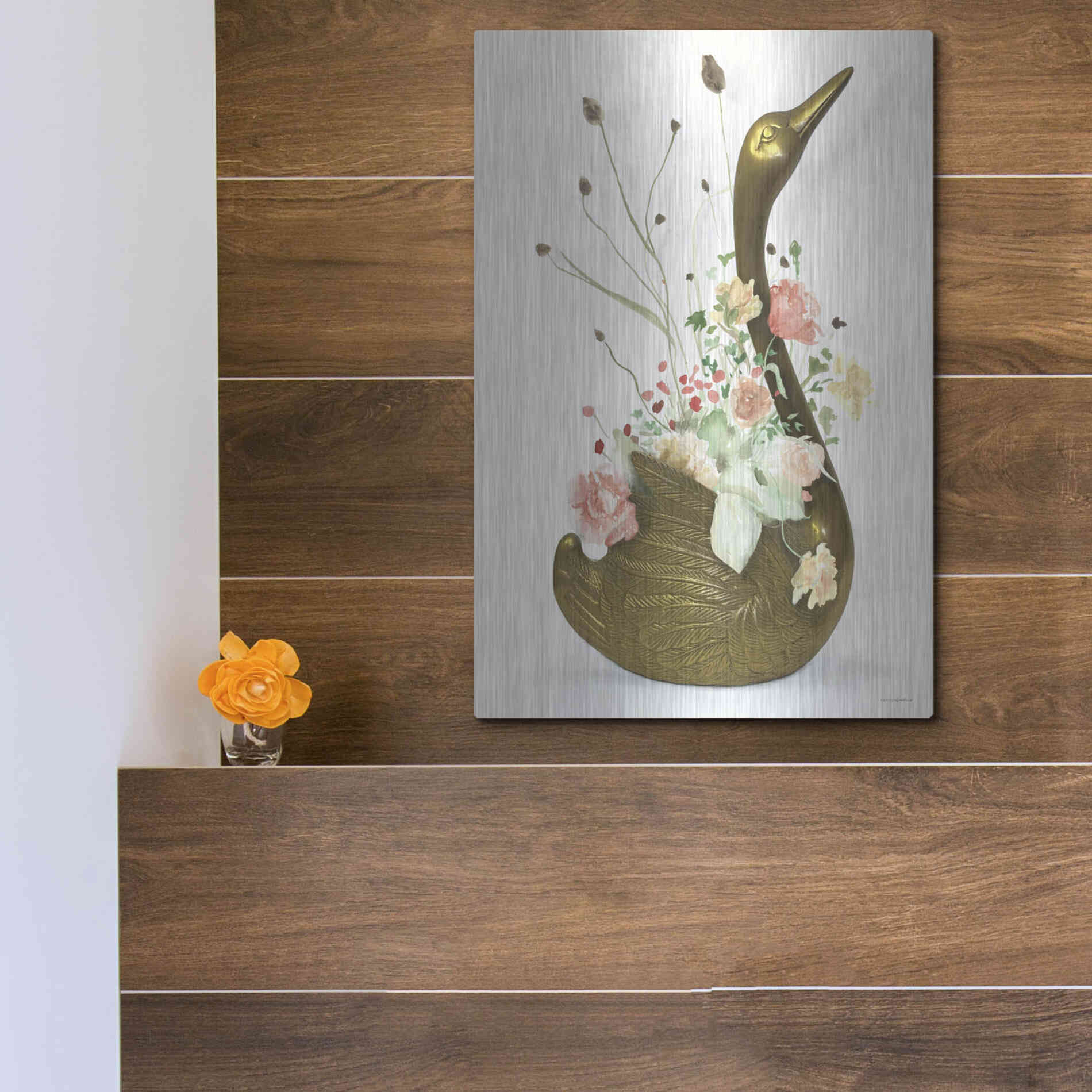 Luxe Metal Art 'She was Never Ugly' by Kamdon Kreations, Metal Wall Art,12x16