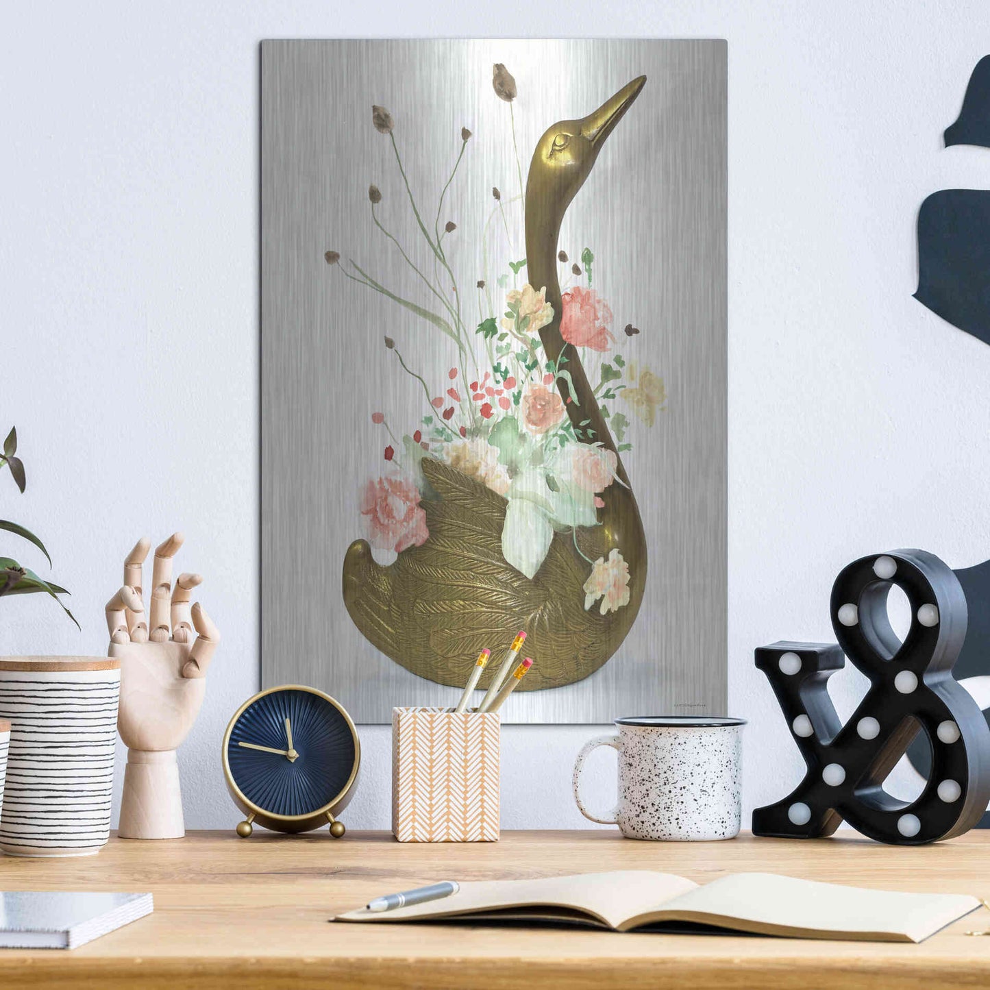 Luxe Metal Art 'She was Never Ugly' by Kamdon Kreations, Metal Wall Art,12x16