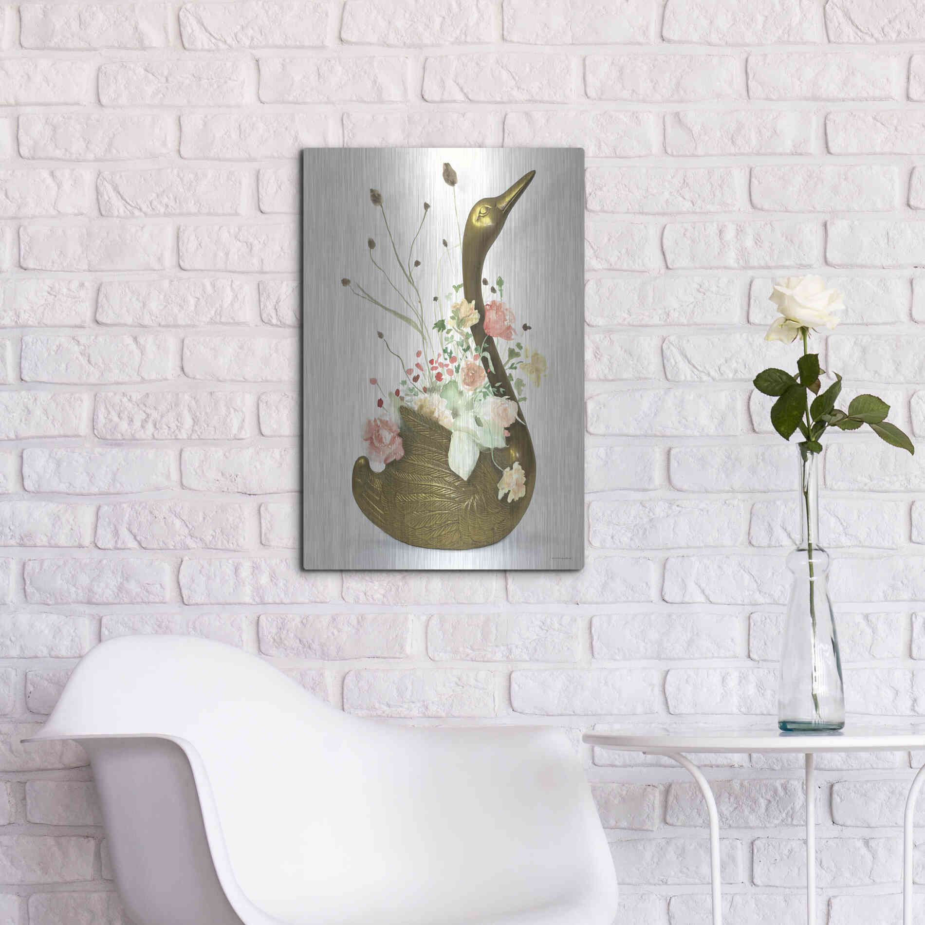 Luxe Metal Art 'She was Never Ugly' by Kamdon Kreations, Metal Wall Art,16x24