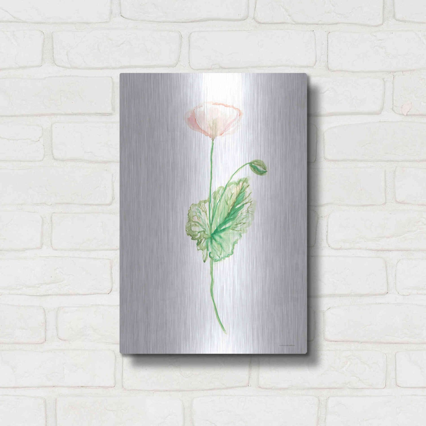Luxe Metal Art 'Blushing' by Kamdon Kreations, Metal Wall Art,12x16