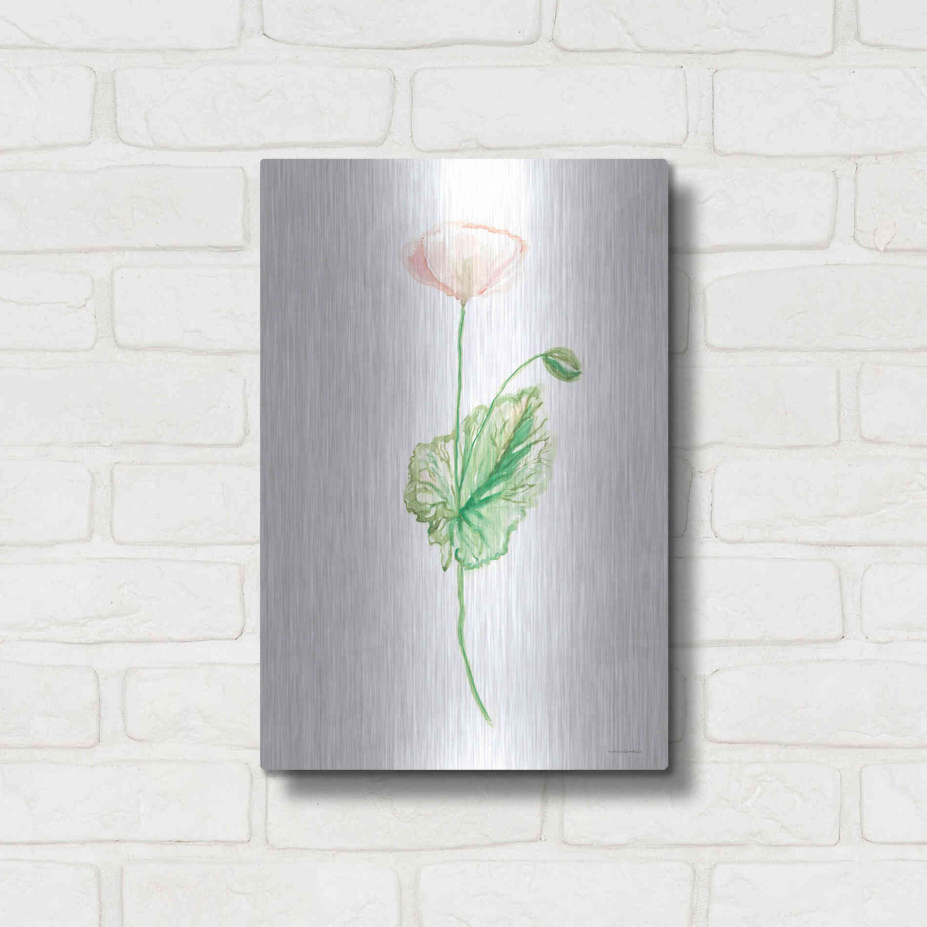 Luxe Metal Art 'Blushing' by Kamdon Kreations, Metal Wall Art,12x16