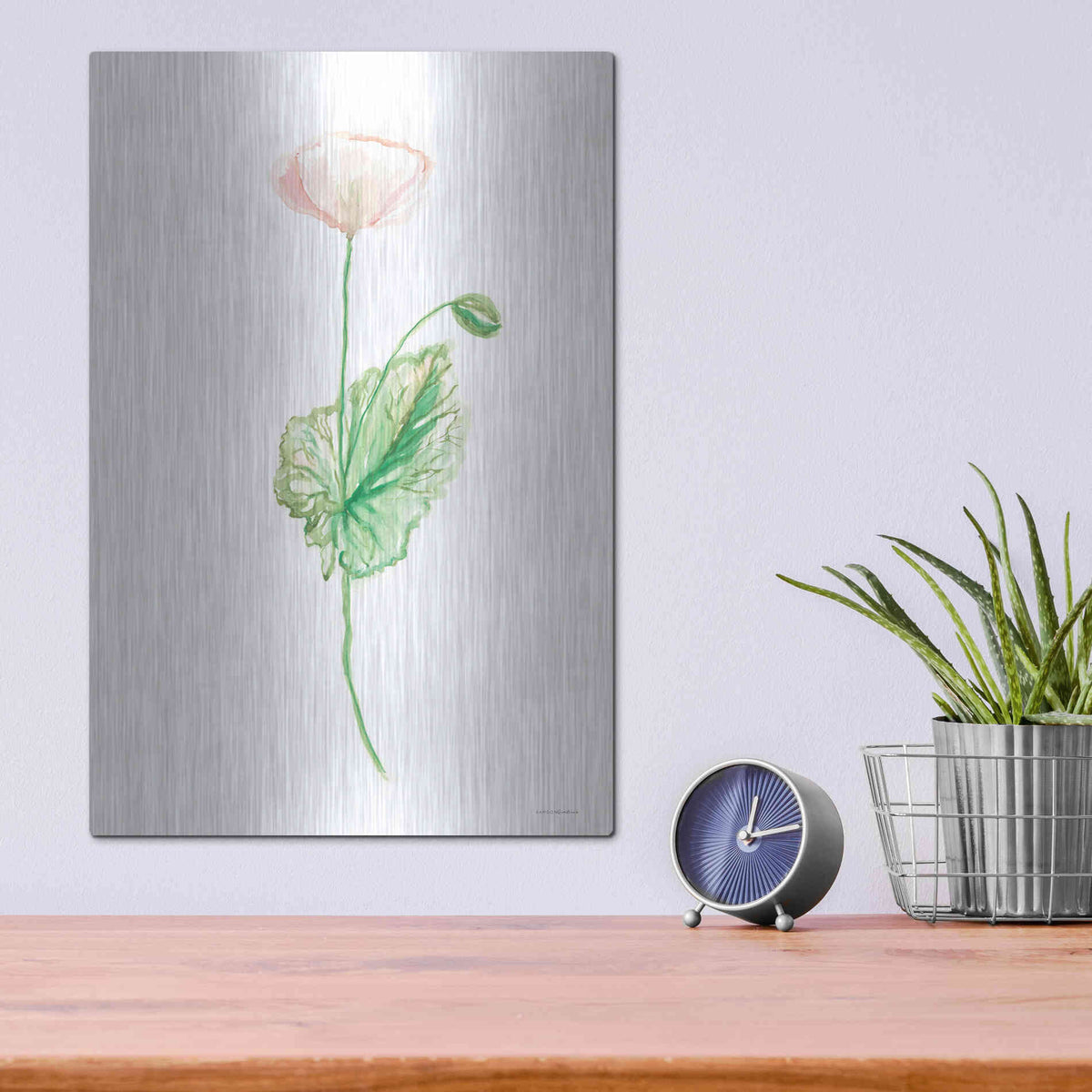 Luxe Metal Art 'Blushing' by Kamdon Kreations, Metal Wall Art,12x16