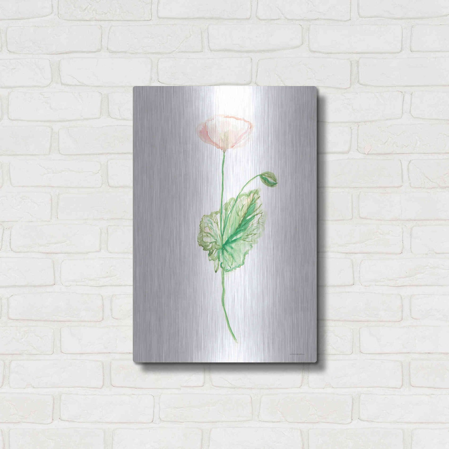 Luxe Metal Art 'Blushing' by Kamdon Kreations, Metal Wall Art,16x24