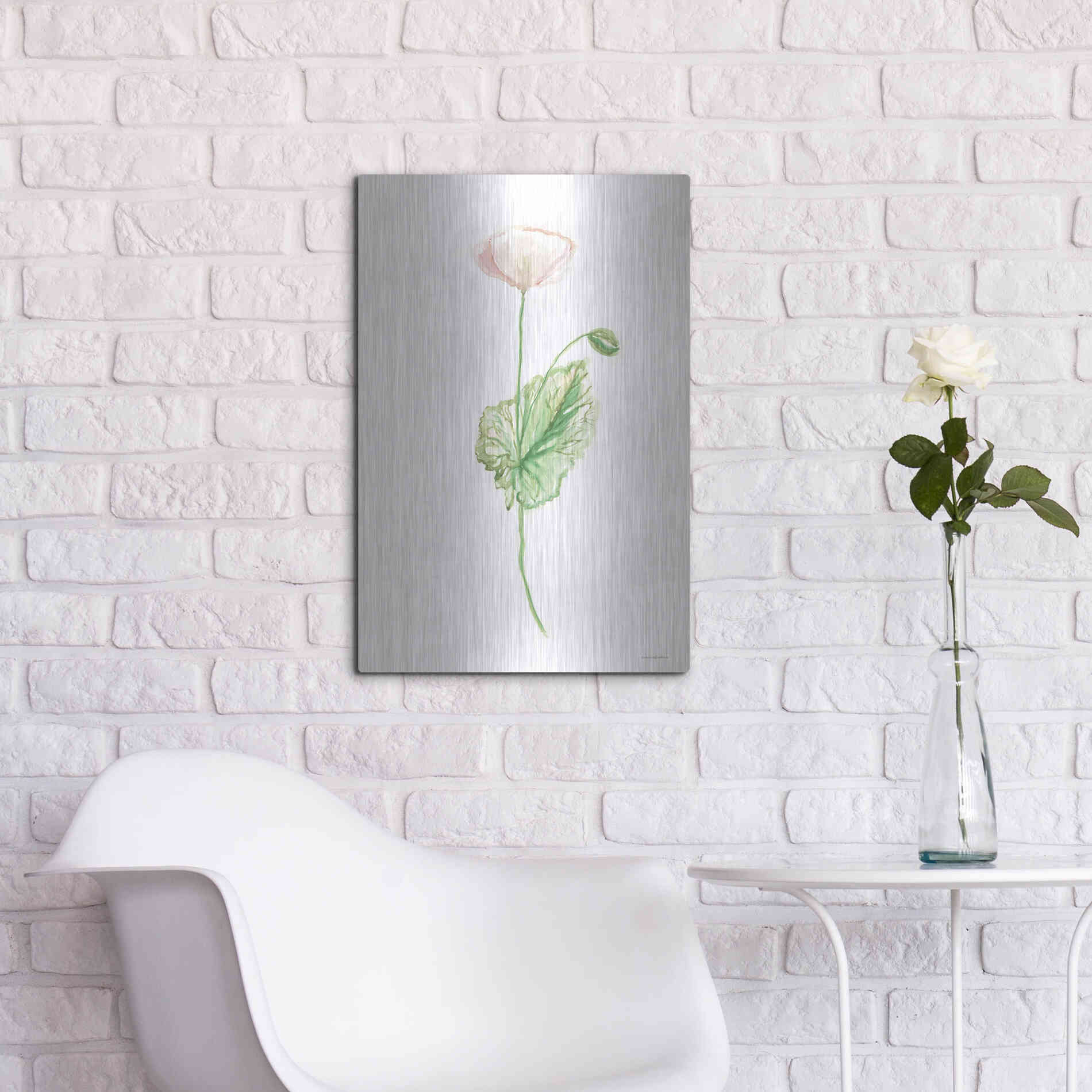 Luxe Metal Art 'Blushing' by Kamdon Kreations, Metal Wall Art,16x24