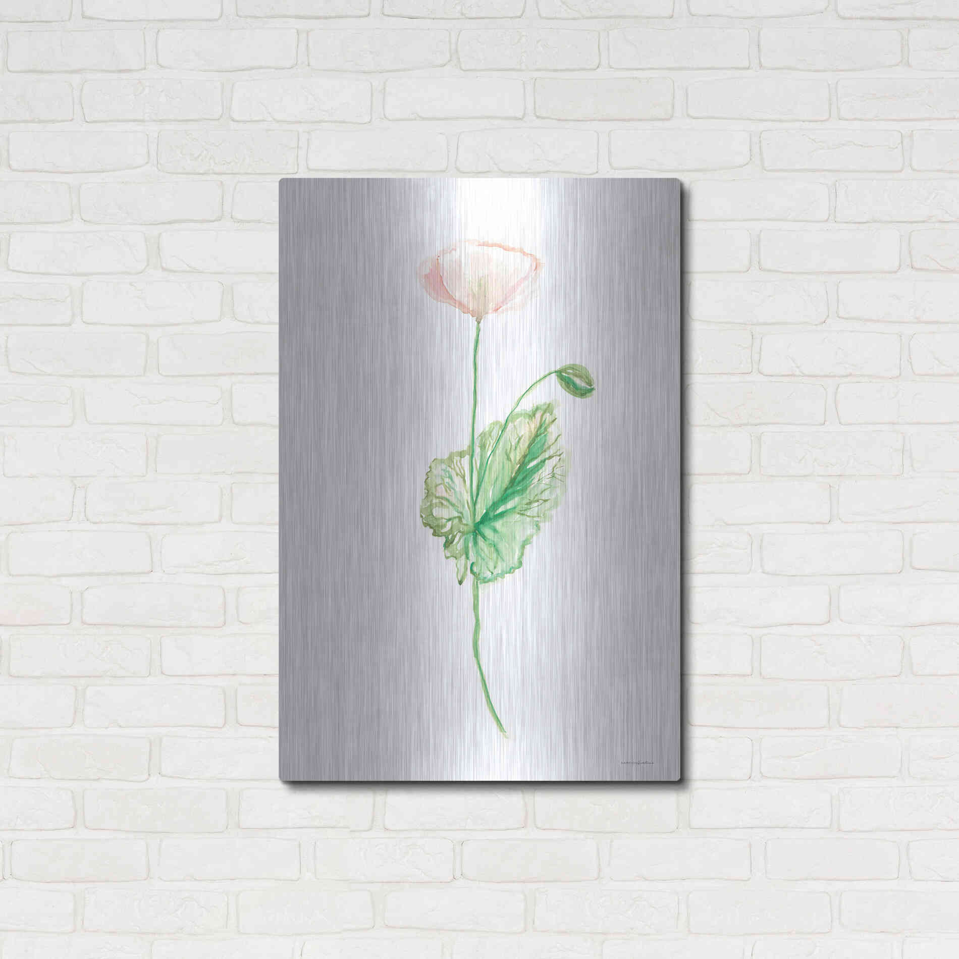 Luxe Metal Art 'Blushing' by Kamdon Kreations, Metal Wall Art,24x36