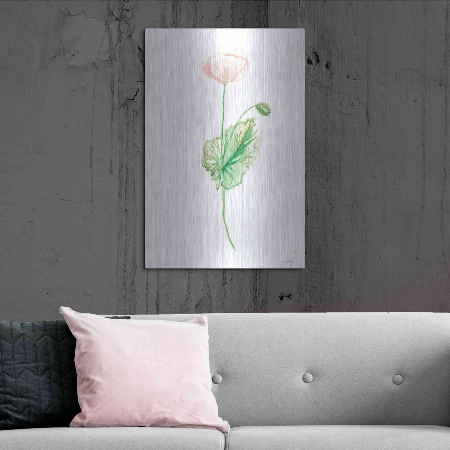 Luxe Metal Art 'Blushing' by Kamdon Kreations, Metal Wall Art,24x36