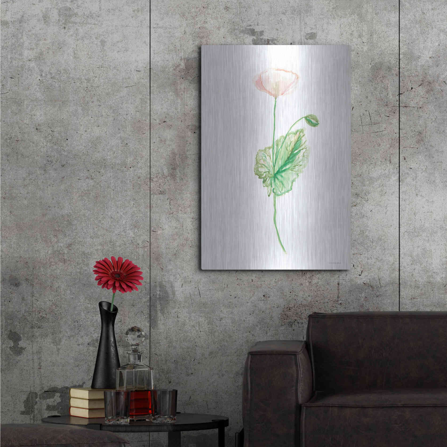 Luxe Metal Art 'Blushing' by Kamdon Kreations, Metal Wall Art,24x36