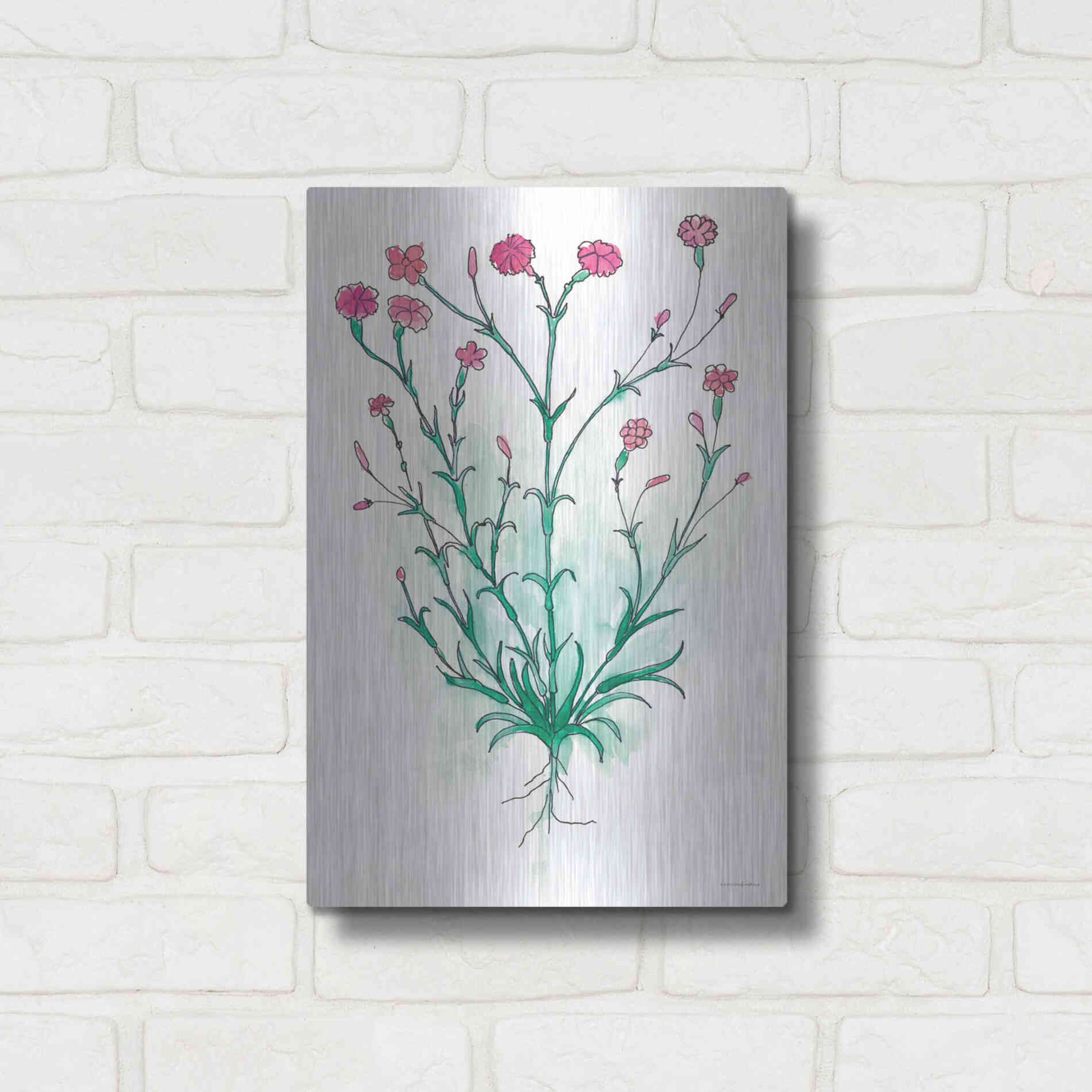 Luxe Metal Art 'Stable Bloom' by Kamdon Kreations, Metal Wall Art,12x16