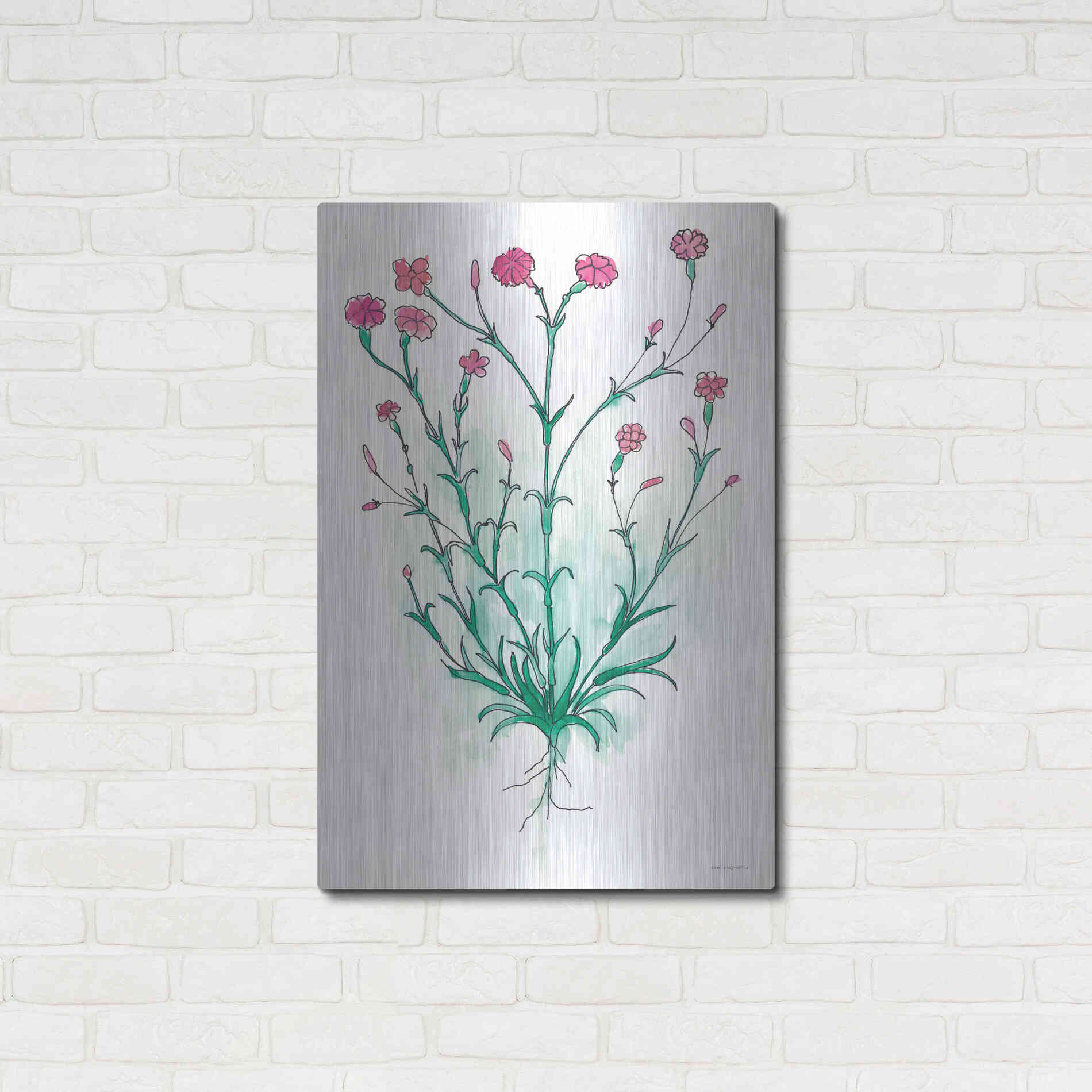 Luxe Metal Art 'Stable Bloom' by Kamdon Kreations, Metal Wall Art,24x36