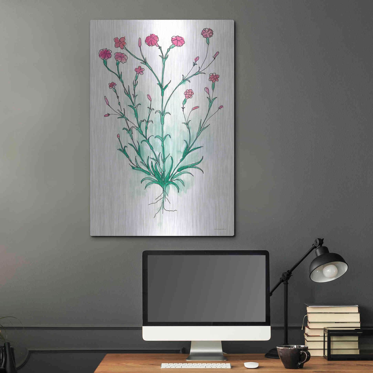 Luxe Metal Art 'Stable Bloom' by Kamdon Kreations, Metal Wall Art,24x36