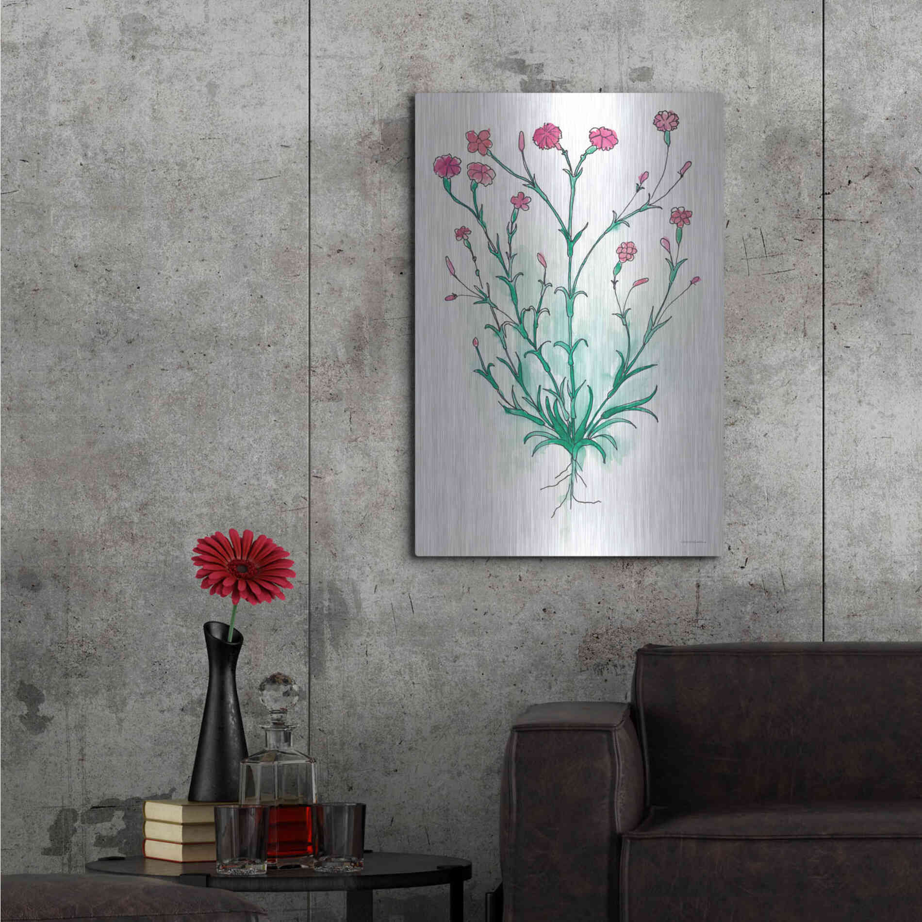 Luxe Metal Art 'Stable Bloom' by Kamdon Kreations, Metal Wall Art,24x36