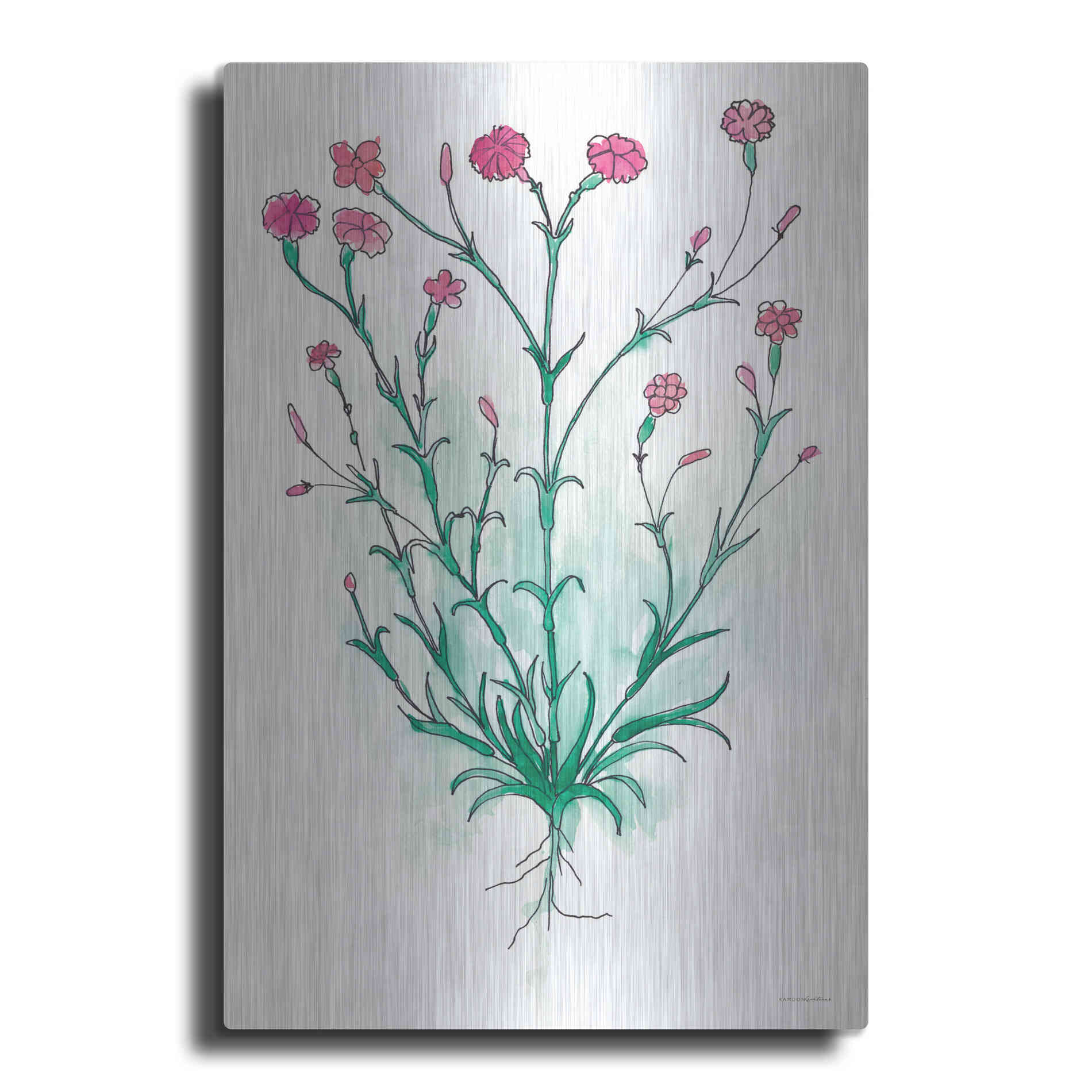 Luxe Metal Art 'Stable Bloom' by Kamdon Kreations, Metal Wall Art