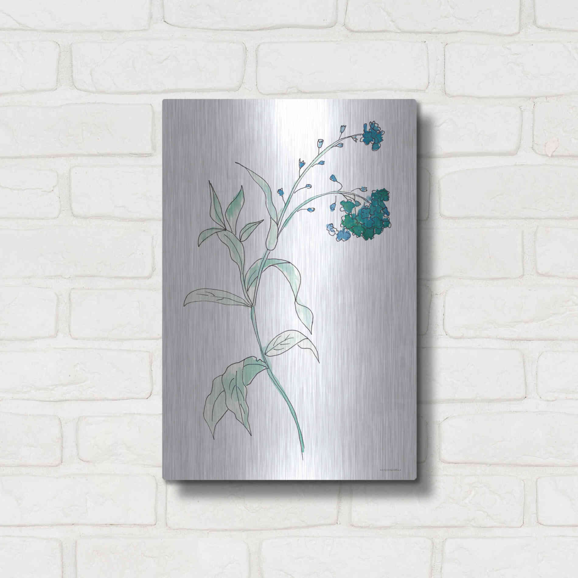 Luxe Metal Art 'Lean on Me' by Kamdon Kreations, Metal Wall Art,12x16