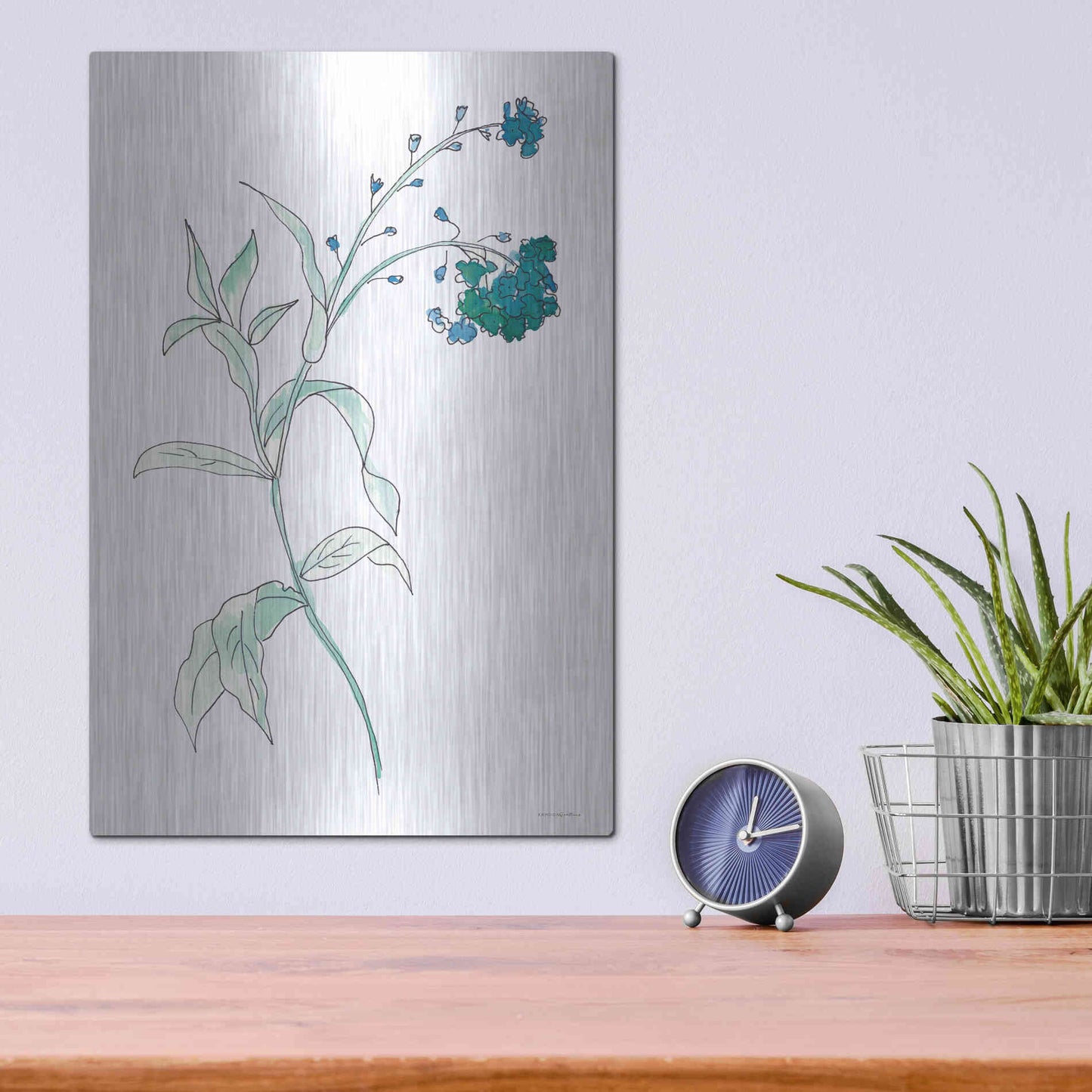 Luxe Metal Art 'Lean on Me' by Kamdon Kreations, Metal Wall Art,12x16