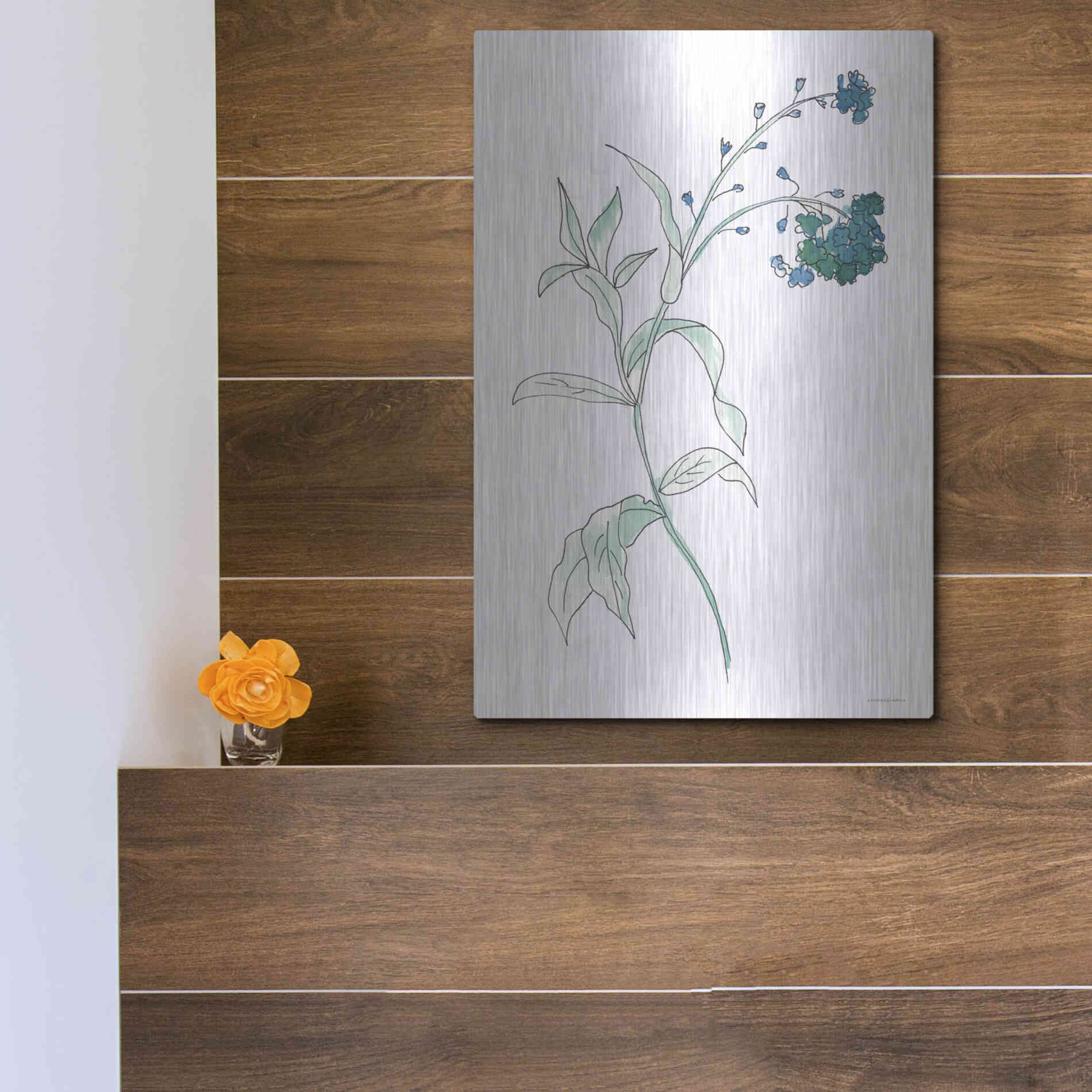 Luxe Metal Art 'Lean on Me' by Kamdon Kreations, Metal Wall Art,12x16