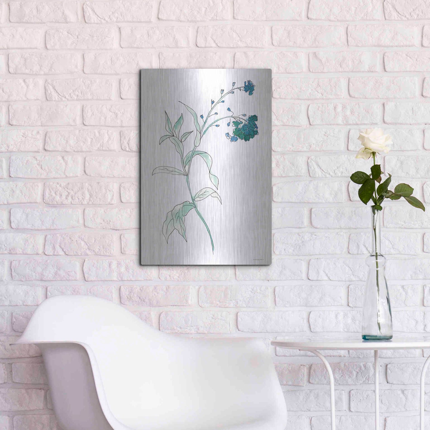 Luxe Metal Art 'Lean on Me' by Kamdon Kreations, Metal Wall Art,16x24