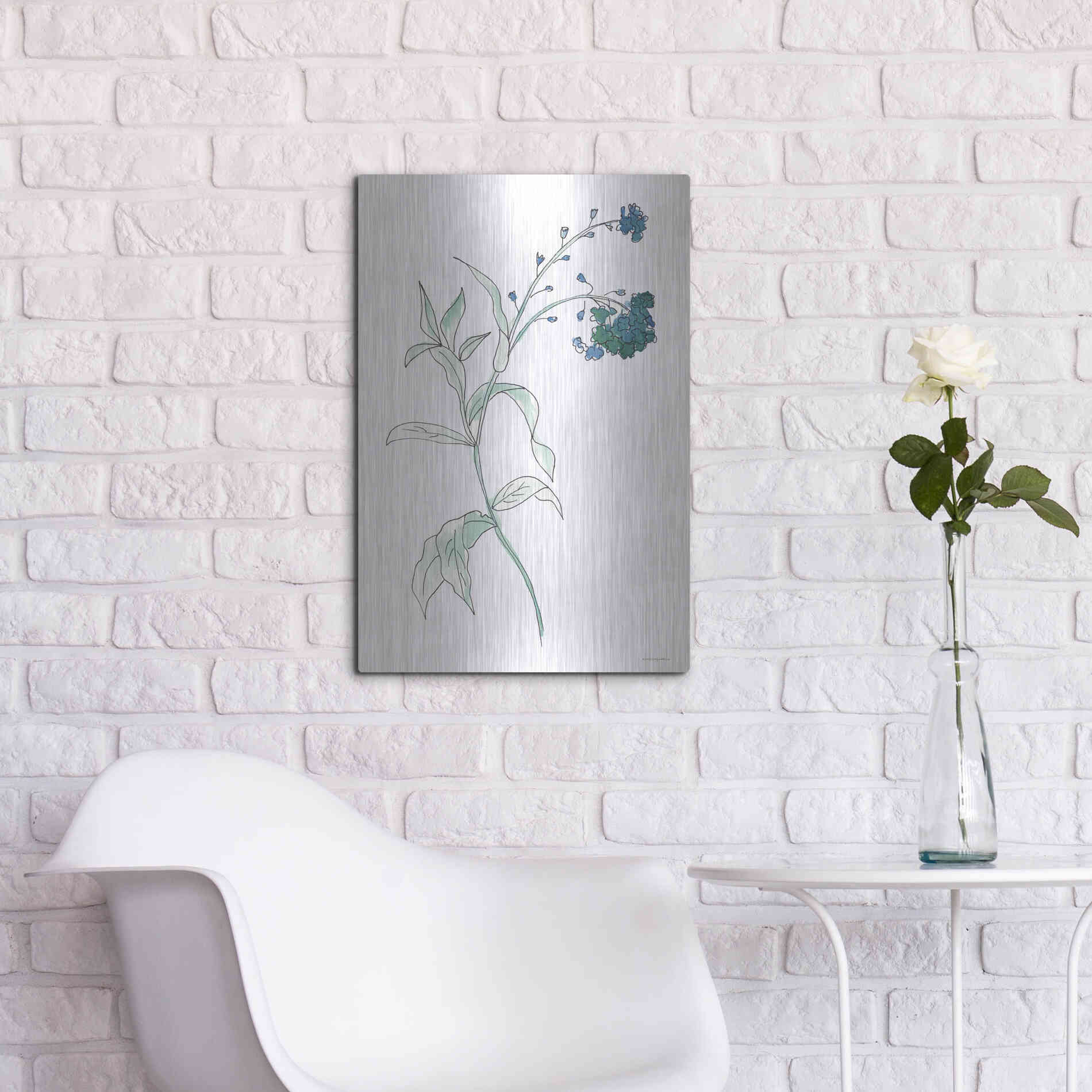 Luxe Metal Art 'Lean on Me' by Kamdon Kreations, Metal Wall Art,16x24