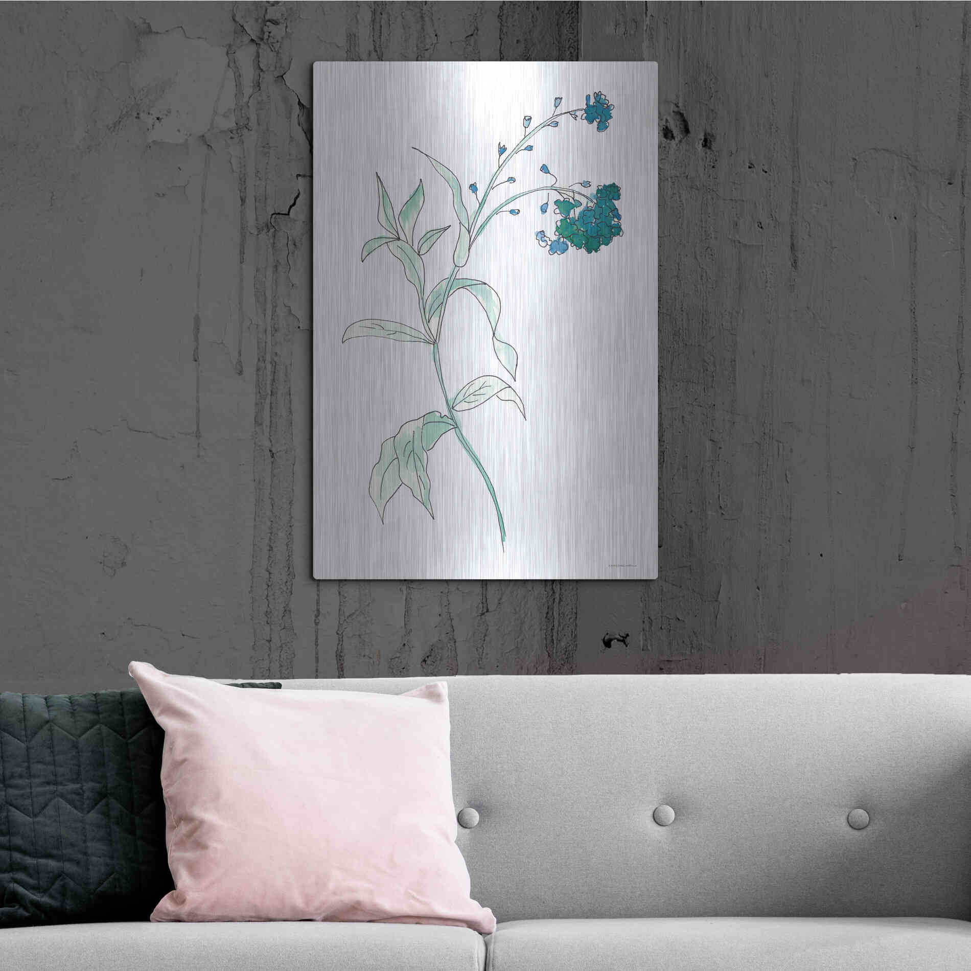 Luxe Metal Art 'Lean on Me' by Kamdon Kreations, Metal Wall Art,24x36