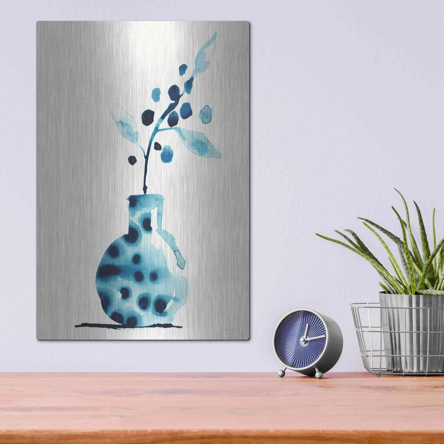 Luxe Metal Art 'Wild Berries' by Kamdon Kreations, Metal Wall Art,12x16