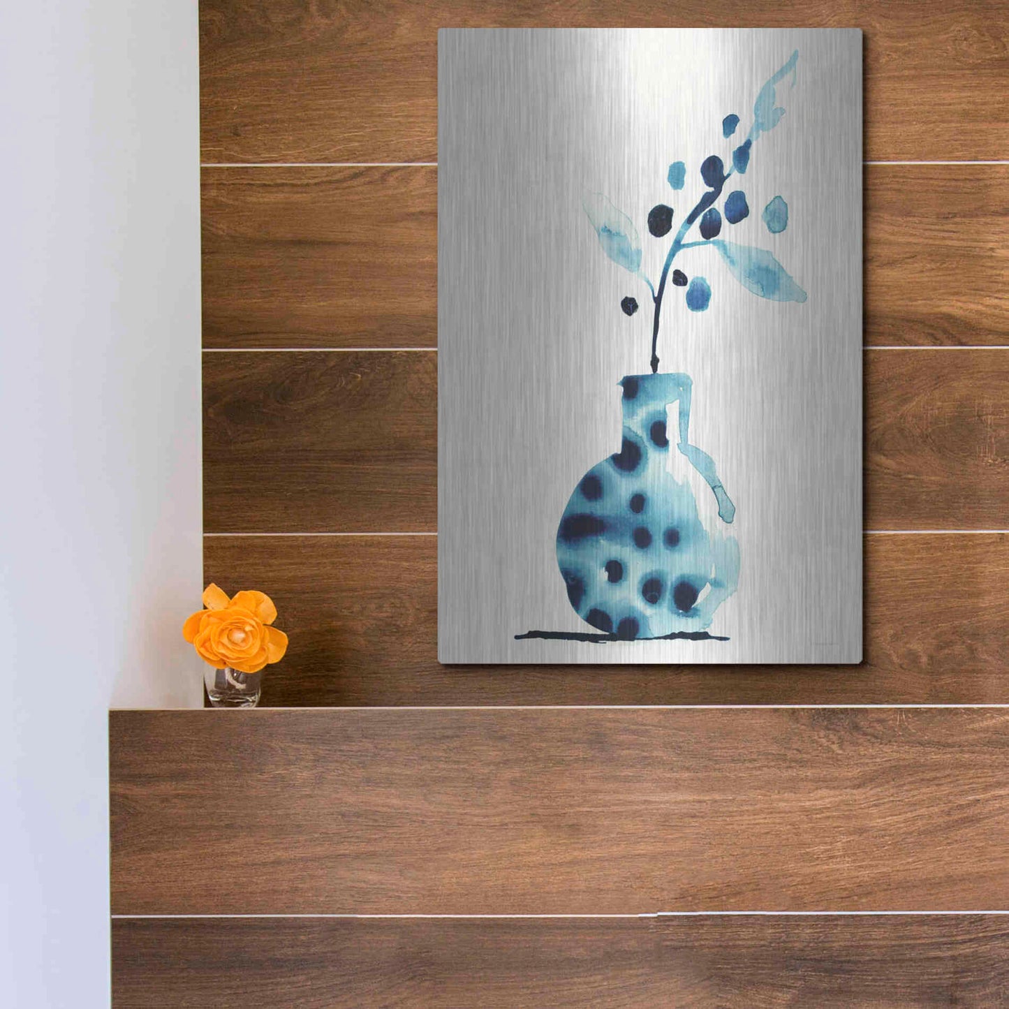 Luxe Metal Art 'Wild Berries' by Kamdon Kreations, Metal Wall Art,12x16