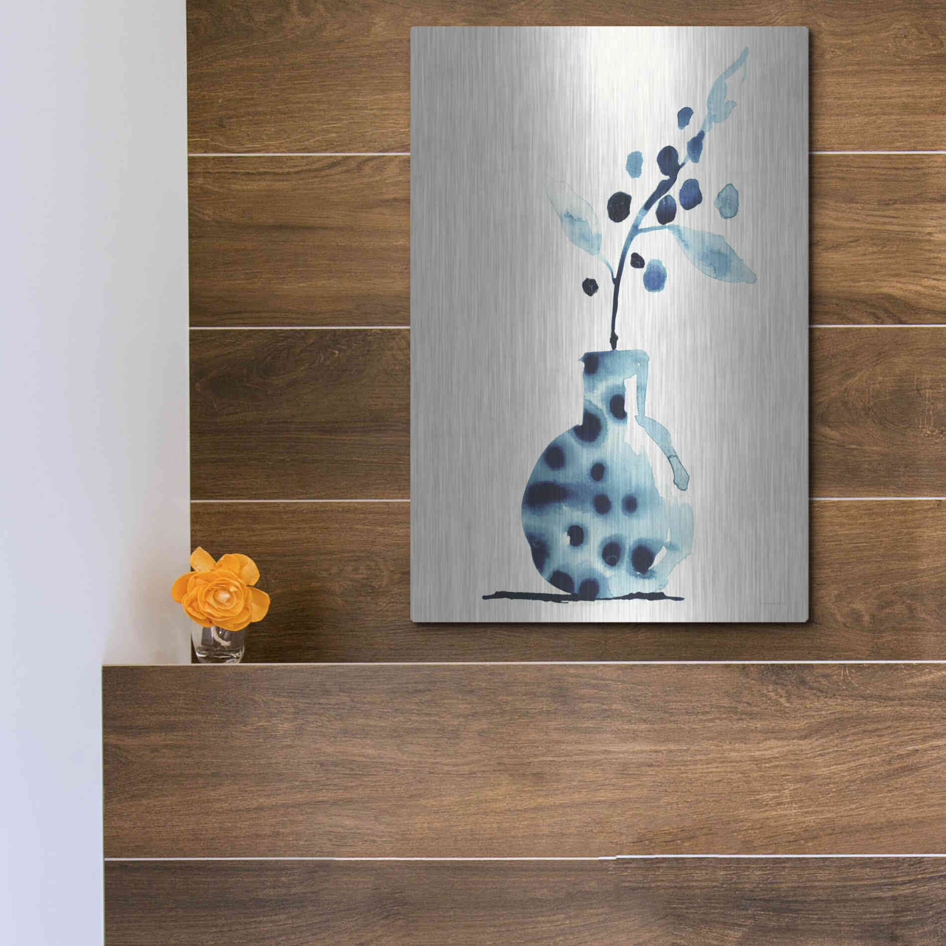 Luxe Metal Art 'Wild Berries' by Kamdon Kreations, Metal Wall Art,12x16