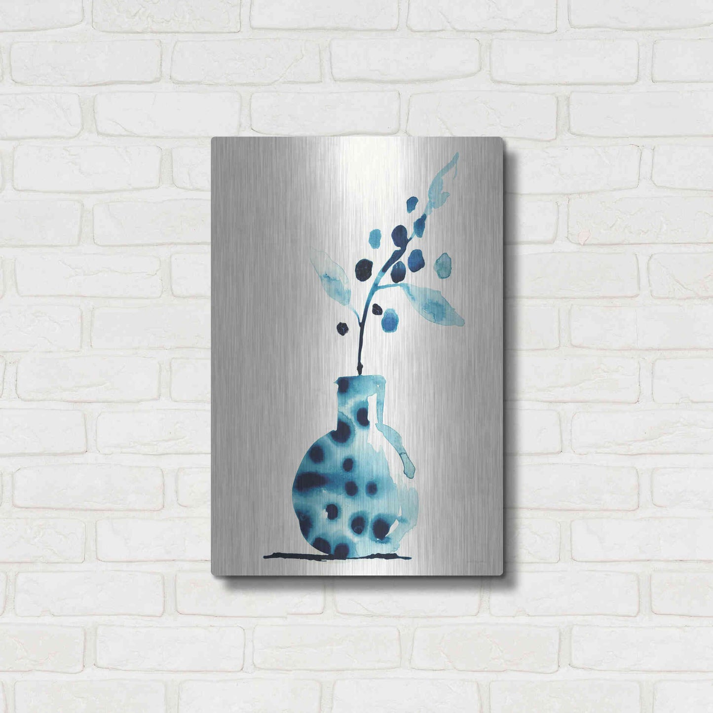 Luxe Metal Art 'Wild Berries' by Kamdon Kreations, Metal Wall Art,16x24