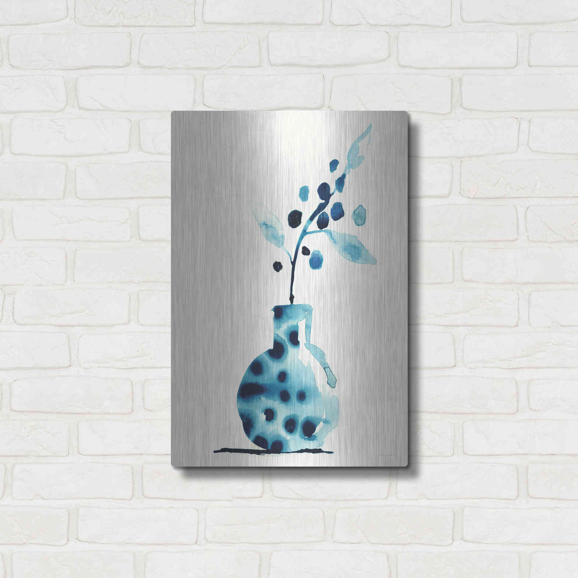 Luxe Metal Art 'Wild Berries' by Kamdon Kreations, Metal Wall Art,16x24